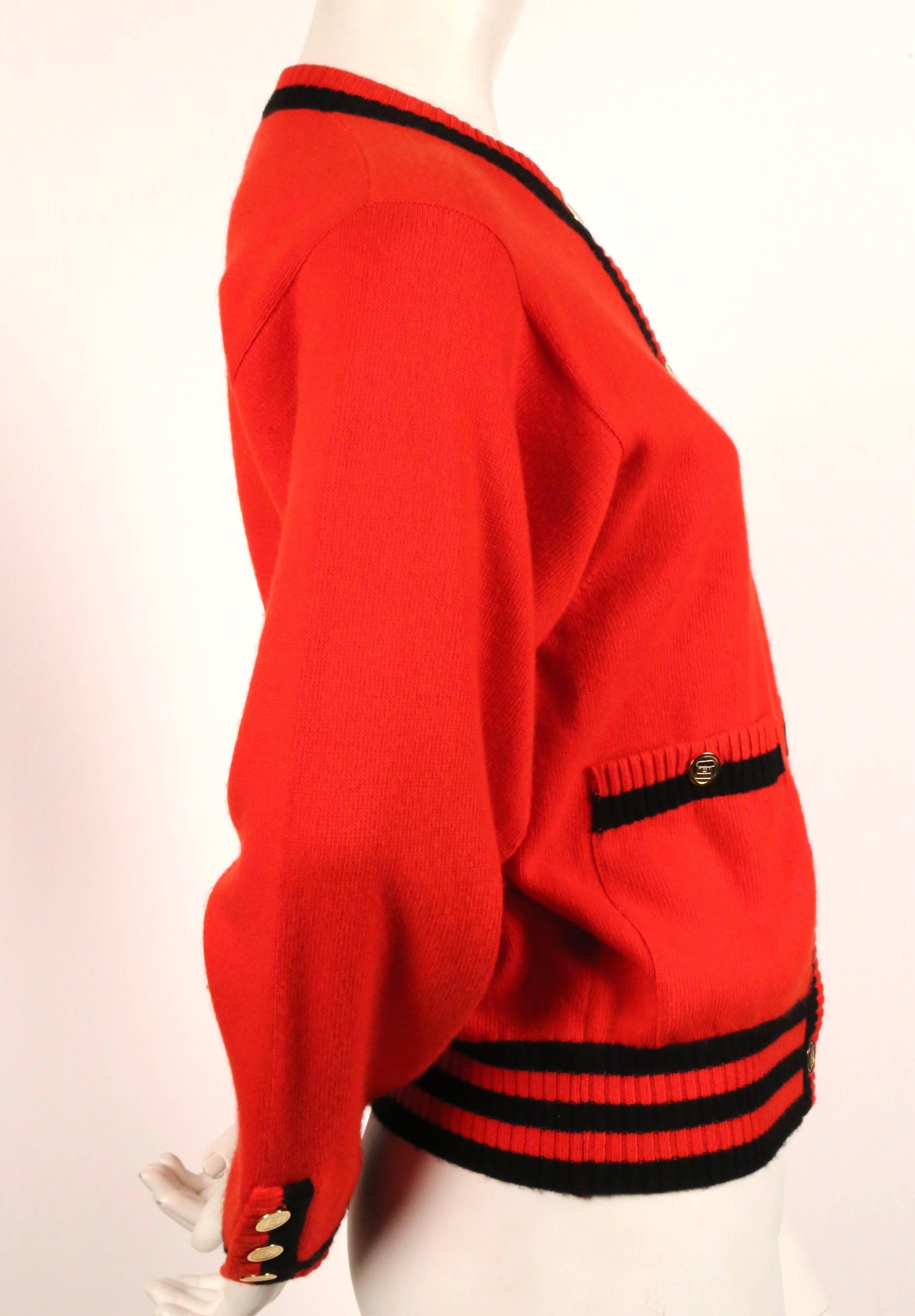 red chanel sweater