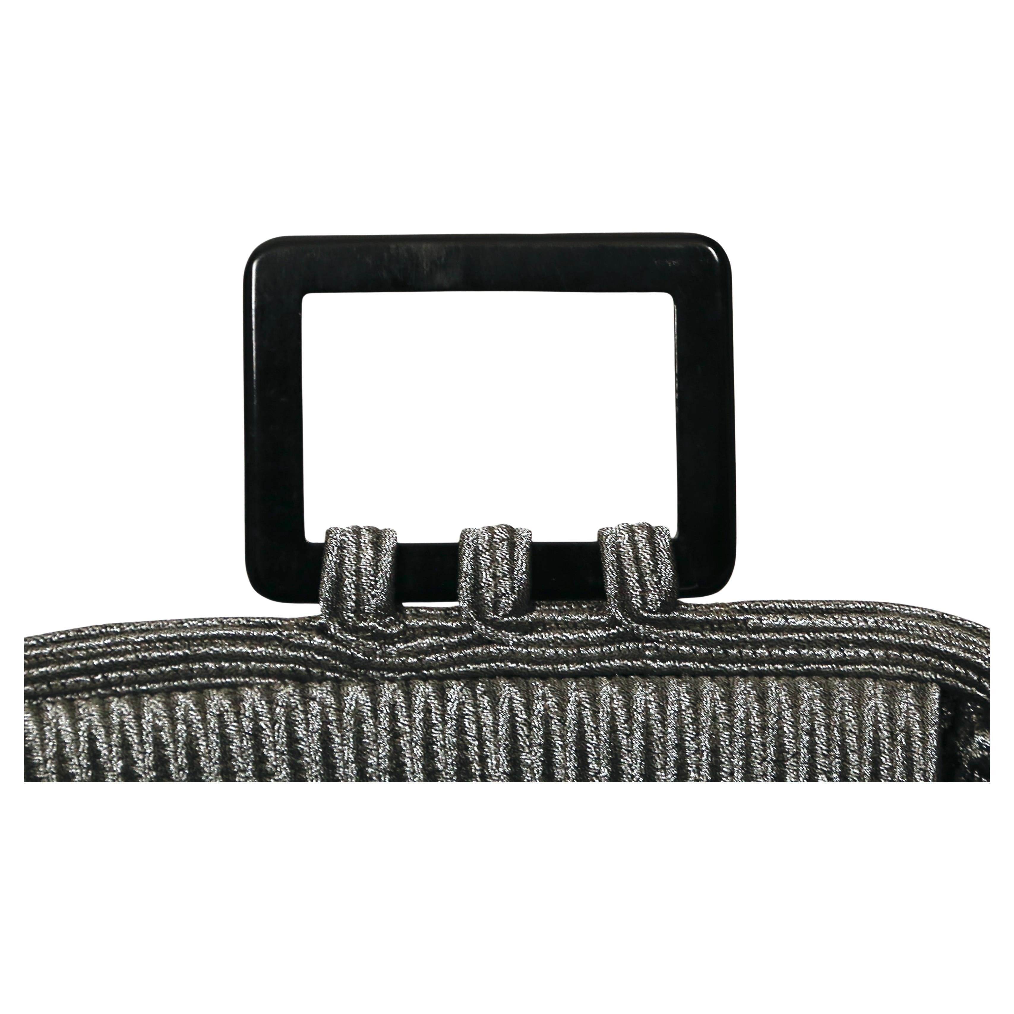 1990's YVES SAINT LAURENT silver & black 