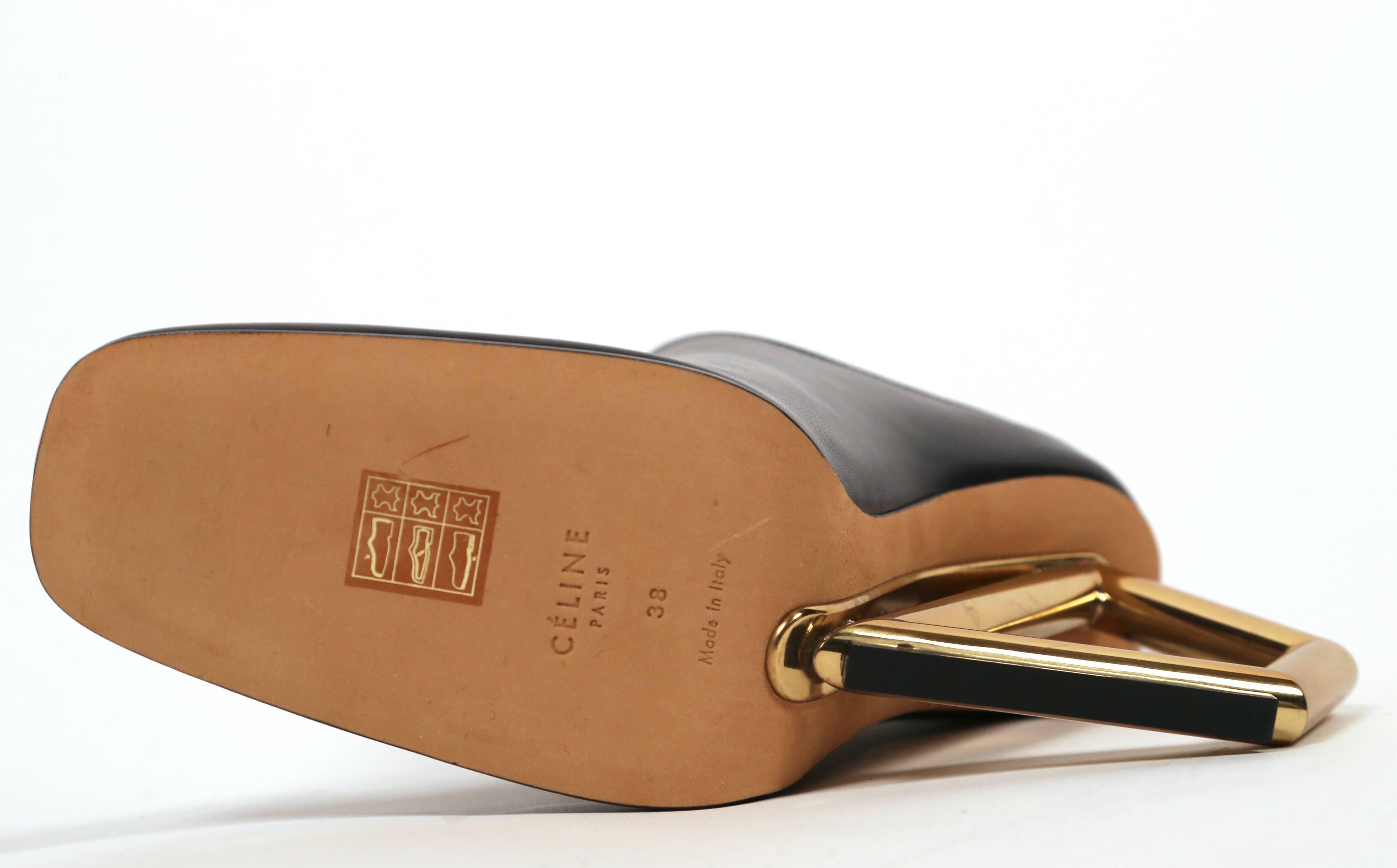 celine gold heels