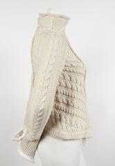 Celine By Phoebe Philo wool cable knit sweater with asymmetric hem