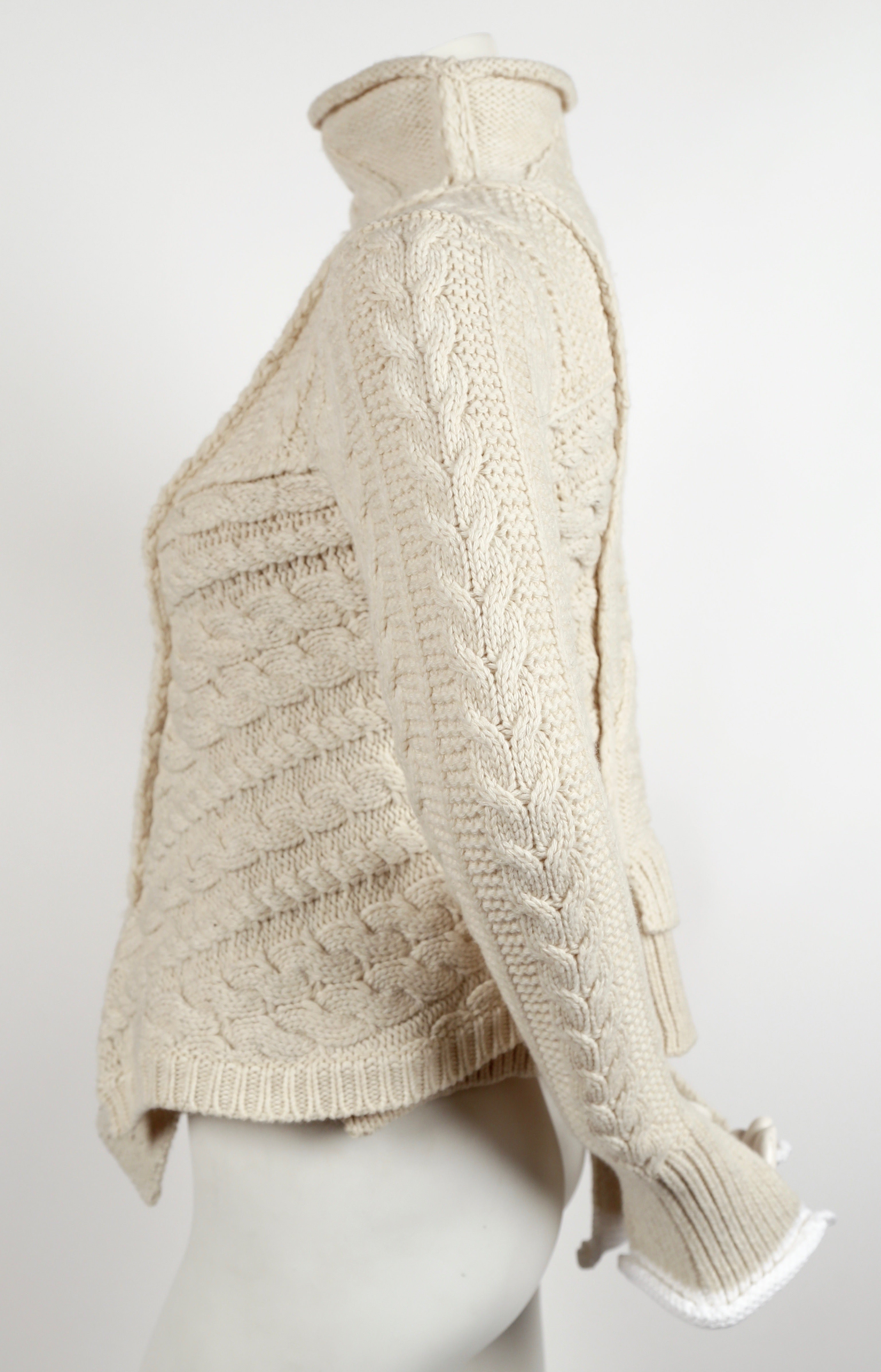 Phoebe Philo wool cable knit sweater 