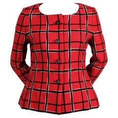 1960's JAMES GALANOS red wool jacket
