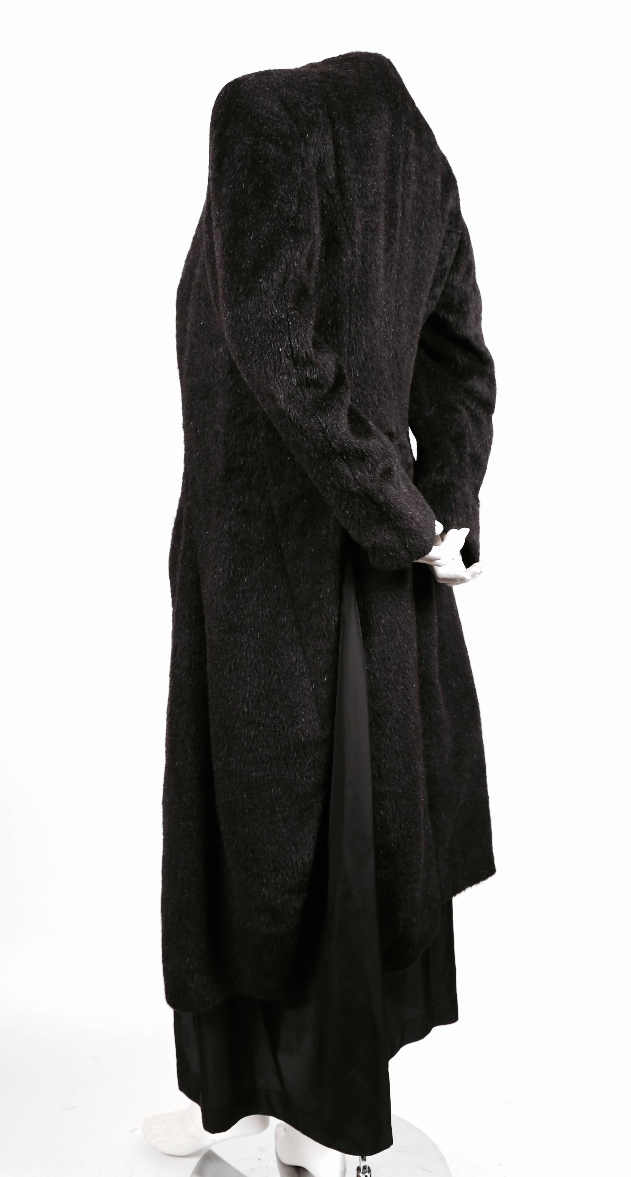 Gray 1997 COMME DES GARCONS aplaca wool runway coat