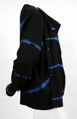 1983 ISSEY MIYAKE tie dyed tunic with zipper detail at shoulder