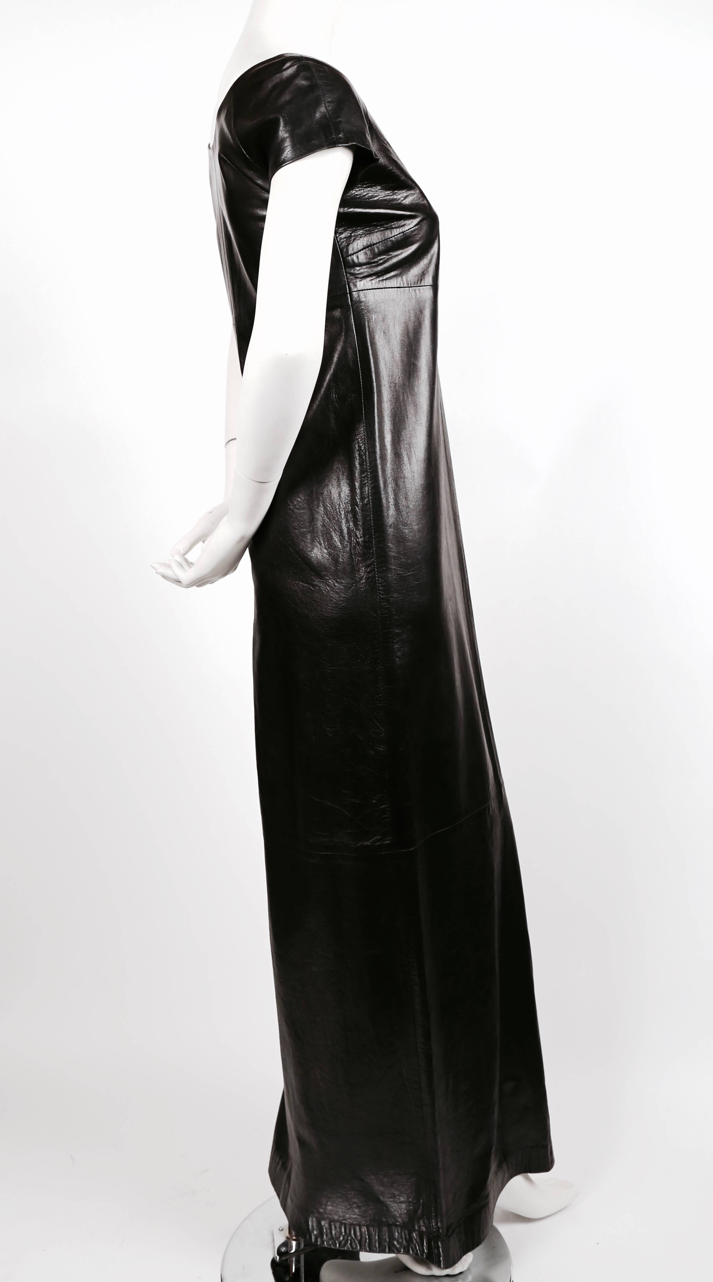 very rare 1990's TOM FORD for GUCCI black leather dress In Excellent Condition In San Fransisco, CA