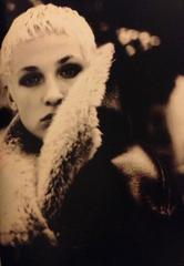 1987 AZZEDINE ALAIA flared brown shearling coat with shawl collar