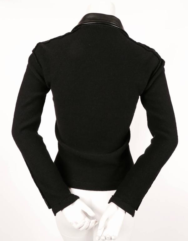 Comme Des Garcons leather jacket with knit back, 2002 at 1stDibs