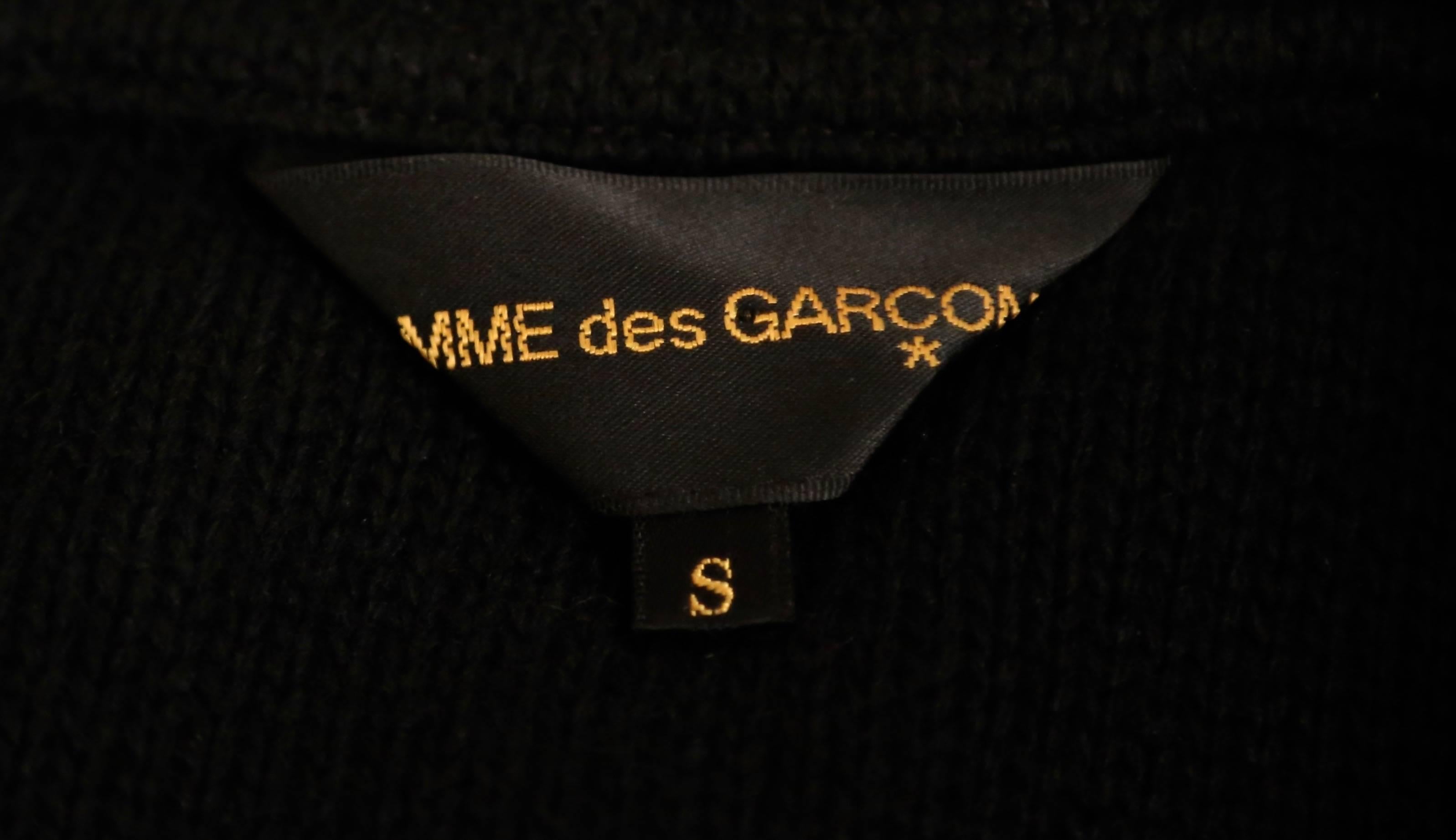 Women's or Men's Comme Des Garcons leather jacket with knit back, 2002 