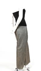 1970's SAINT LAURENT black bustier and gold & black pants