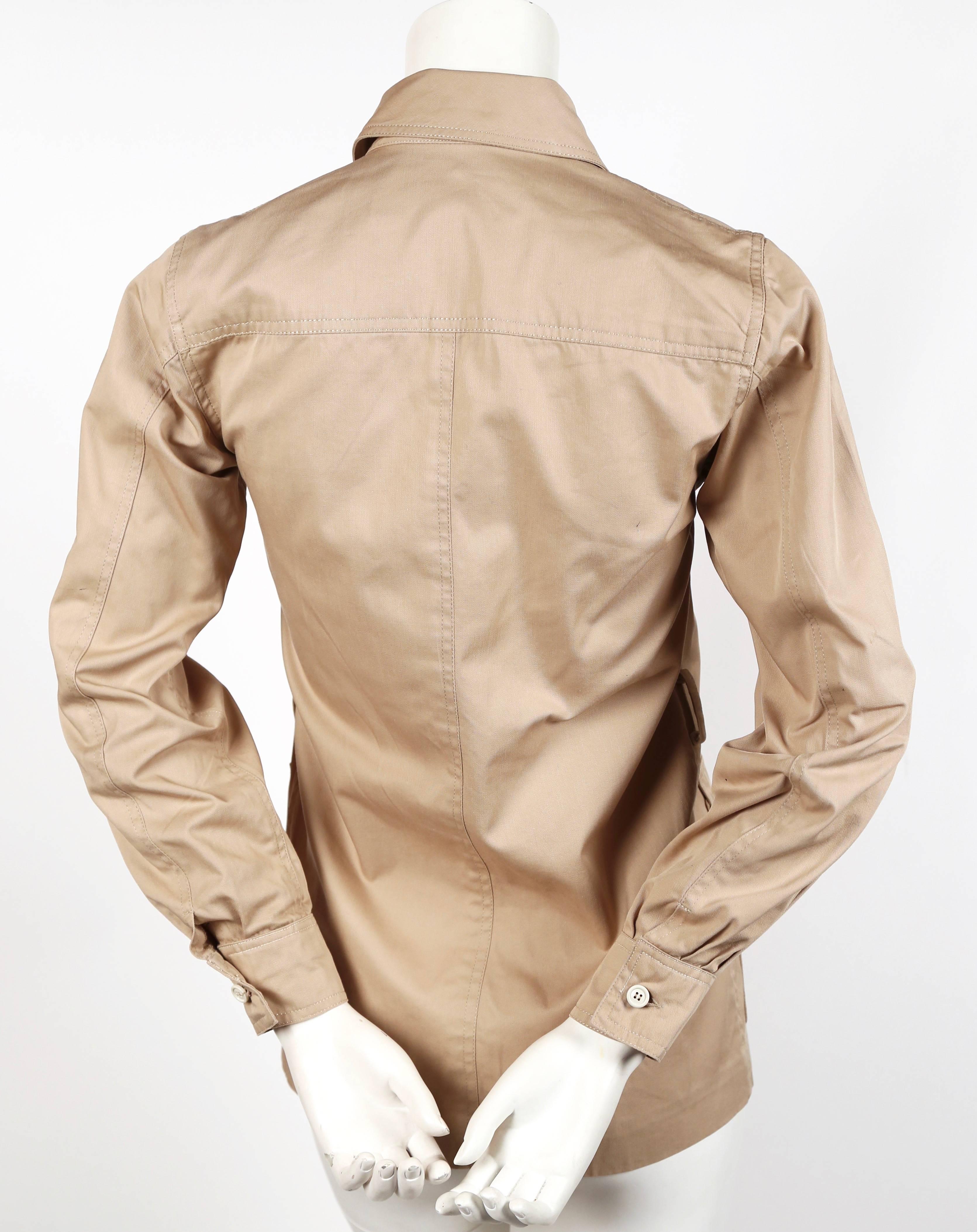 Brown Yves Saint Laurent tan Safari jacket, 1970s 