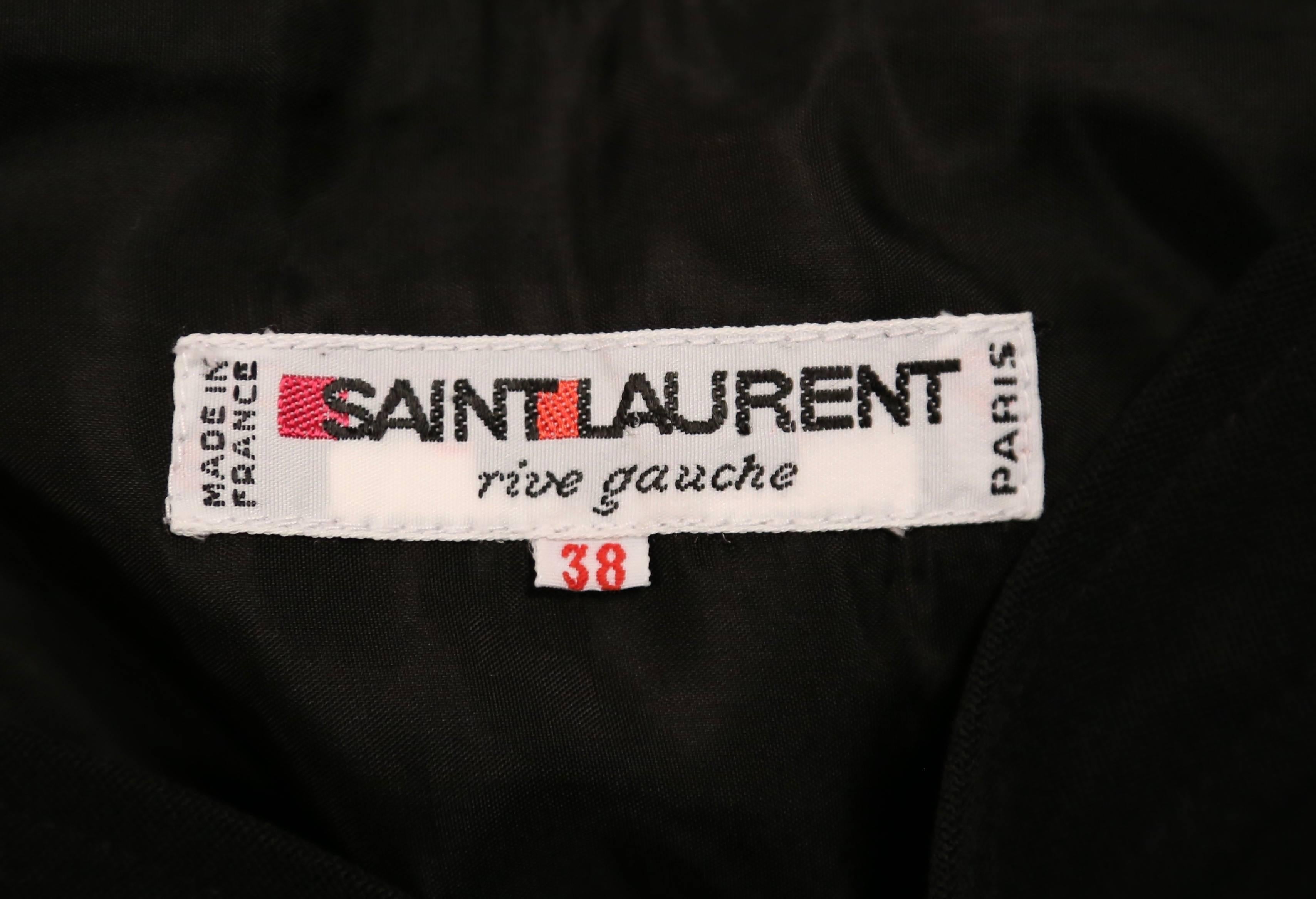 Iconic YVES SAINT LAURENT black 3 piece 'le smoking' suit 1
