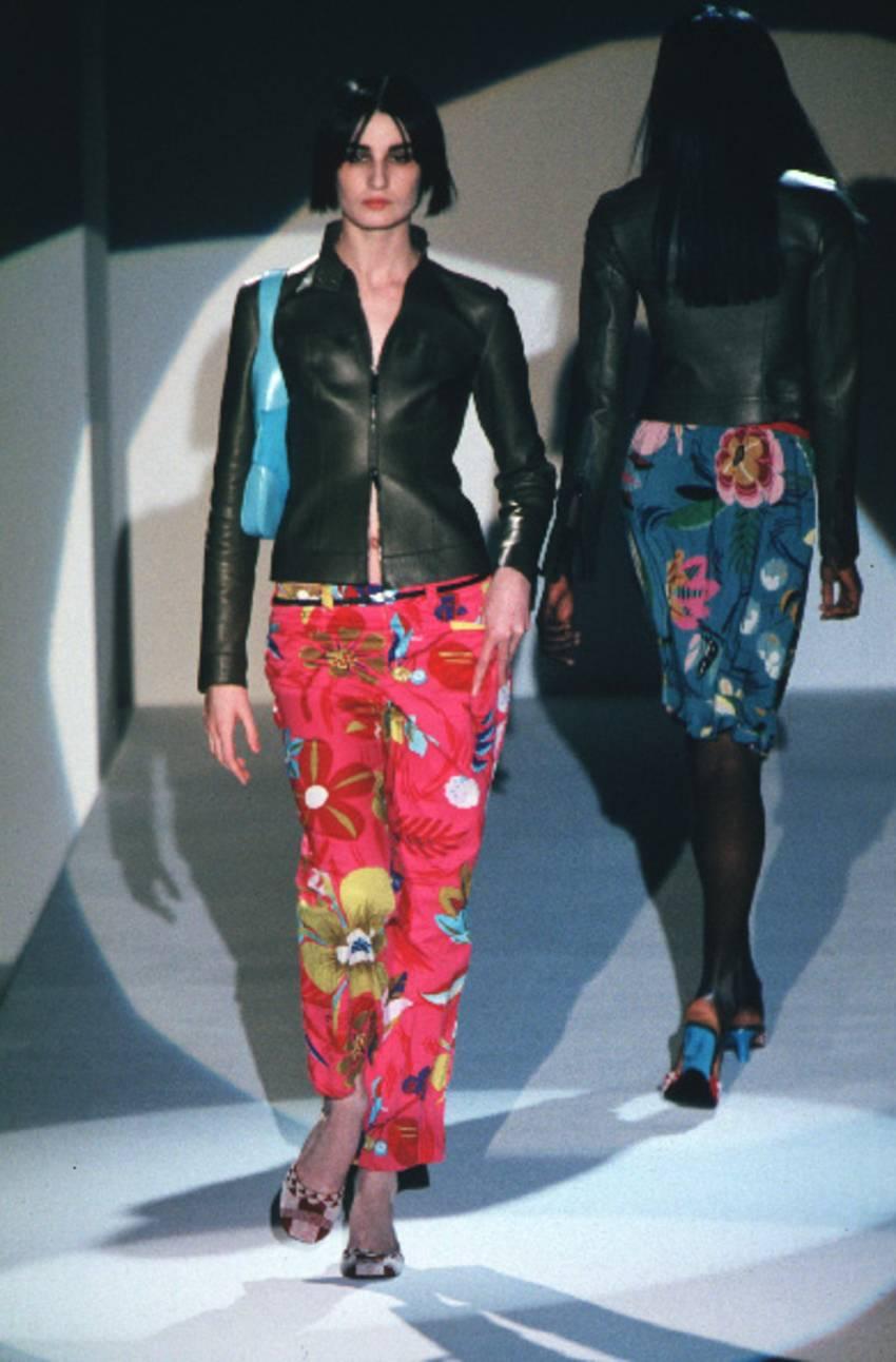 1999 TOM FORD for GUCCI floral printed runway pants In Good Condition In San Fransisco, CA
