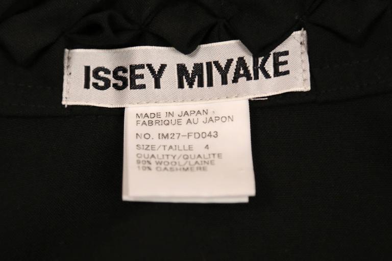ISSEY MIYAKE black wool and cashmere jacket with origami collar For ...
