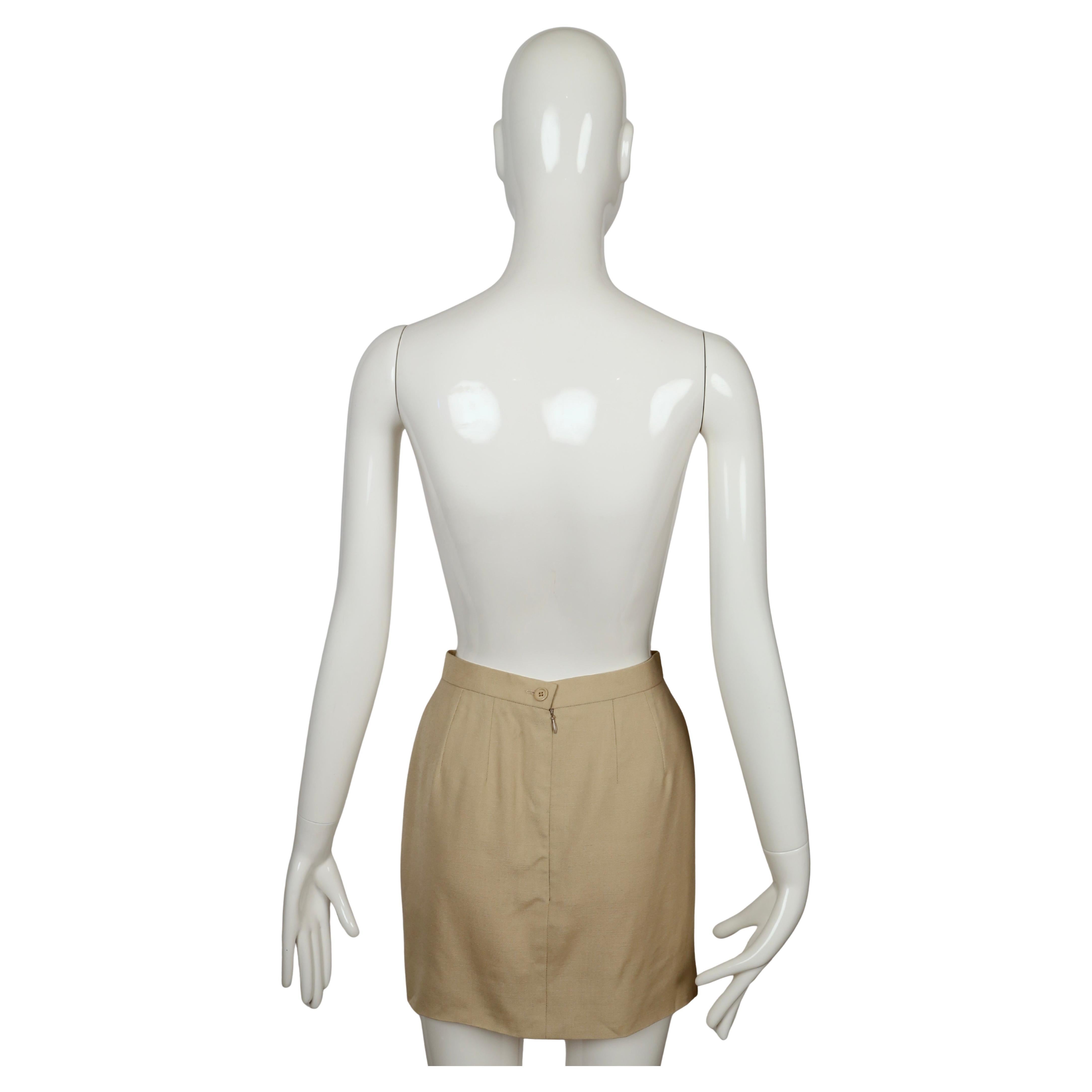 1993 JACQUES FATH mini skirt suit For Sale 7