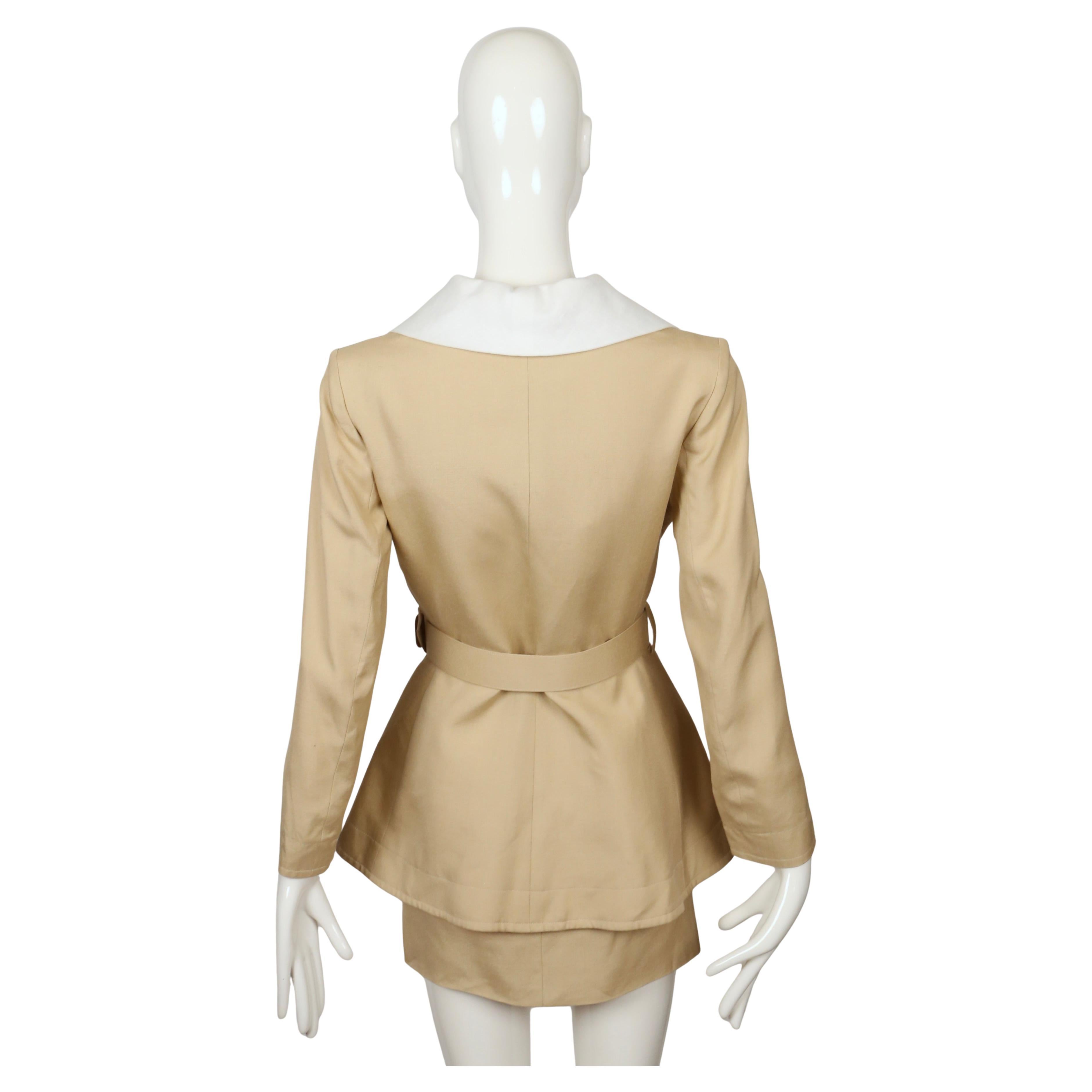 1993 JACQUES FATH mini skirt suit For Sale 5