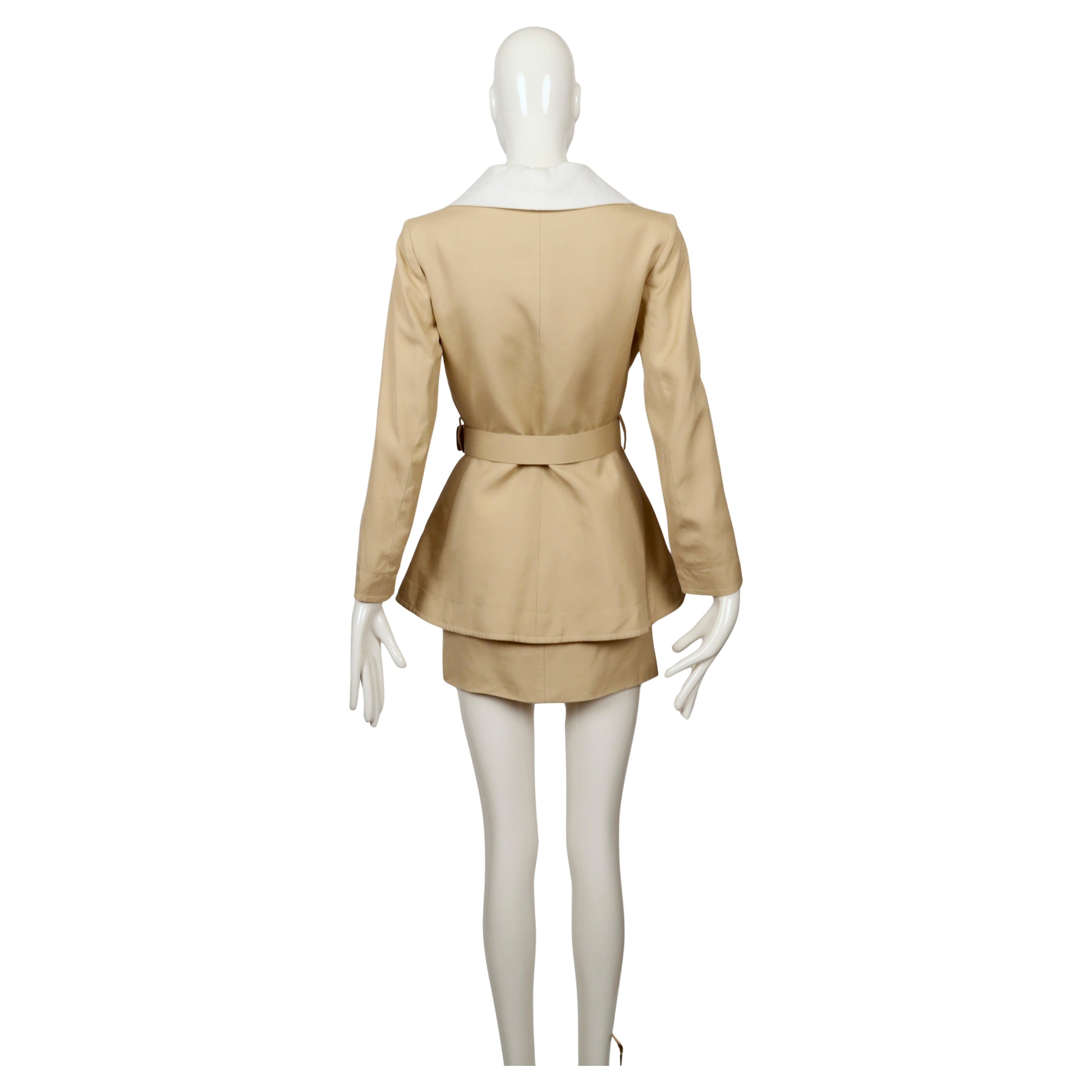 1993 JACQUES FATH mini skirt suit For Sale 4
