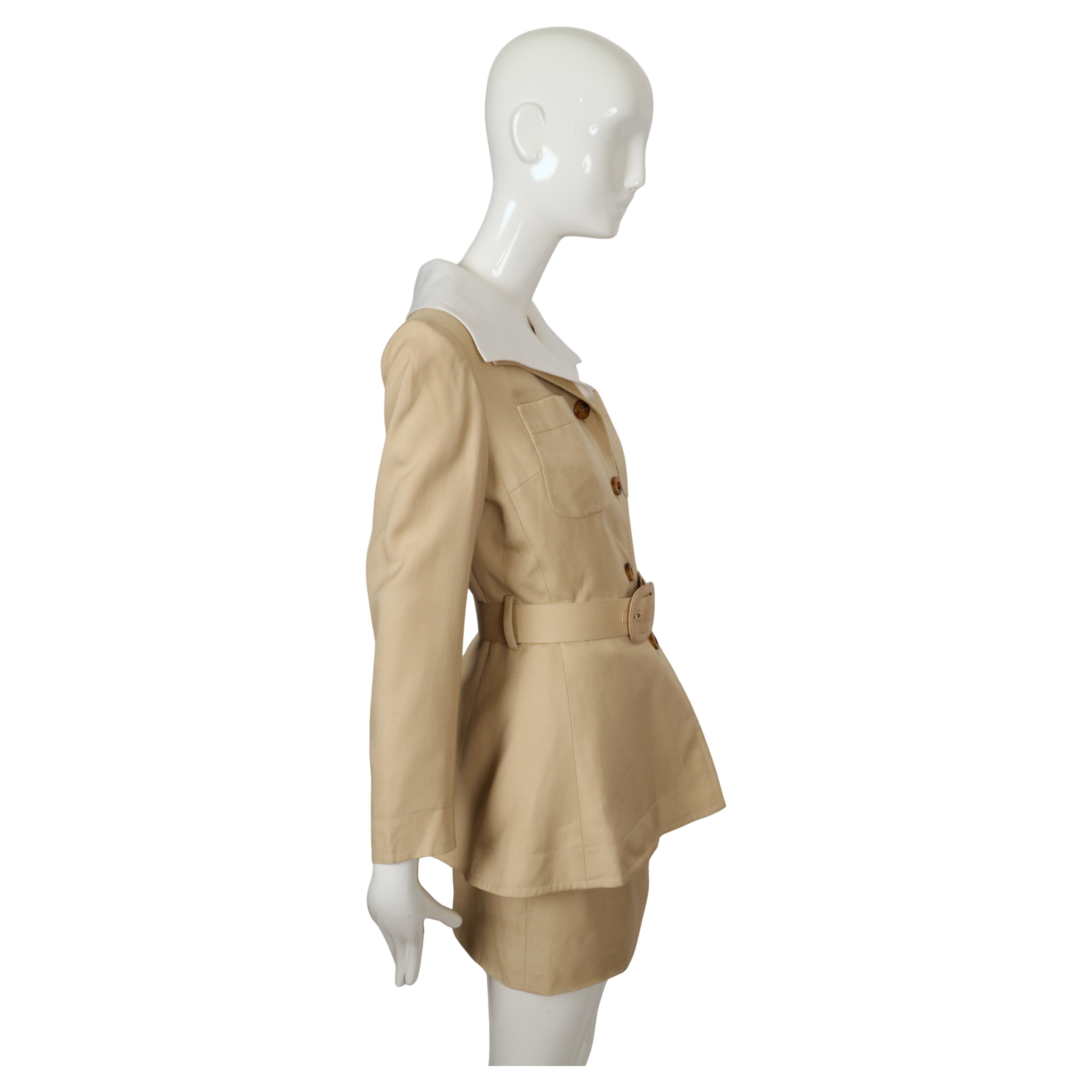 1993 JACQUES FATH mini skirt suit For Sale 1