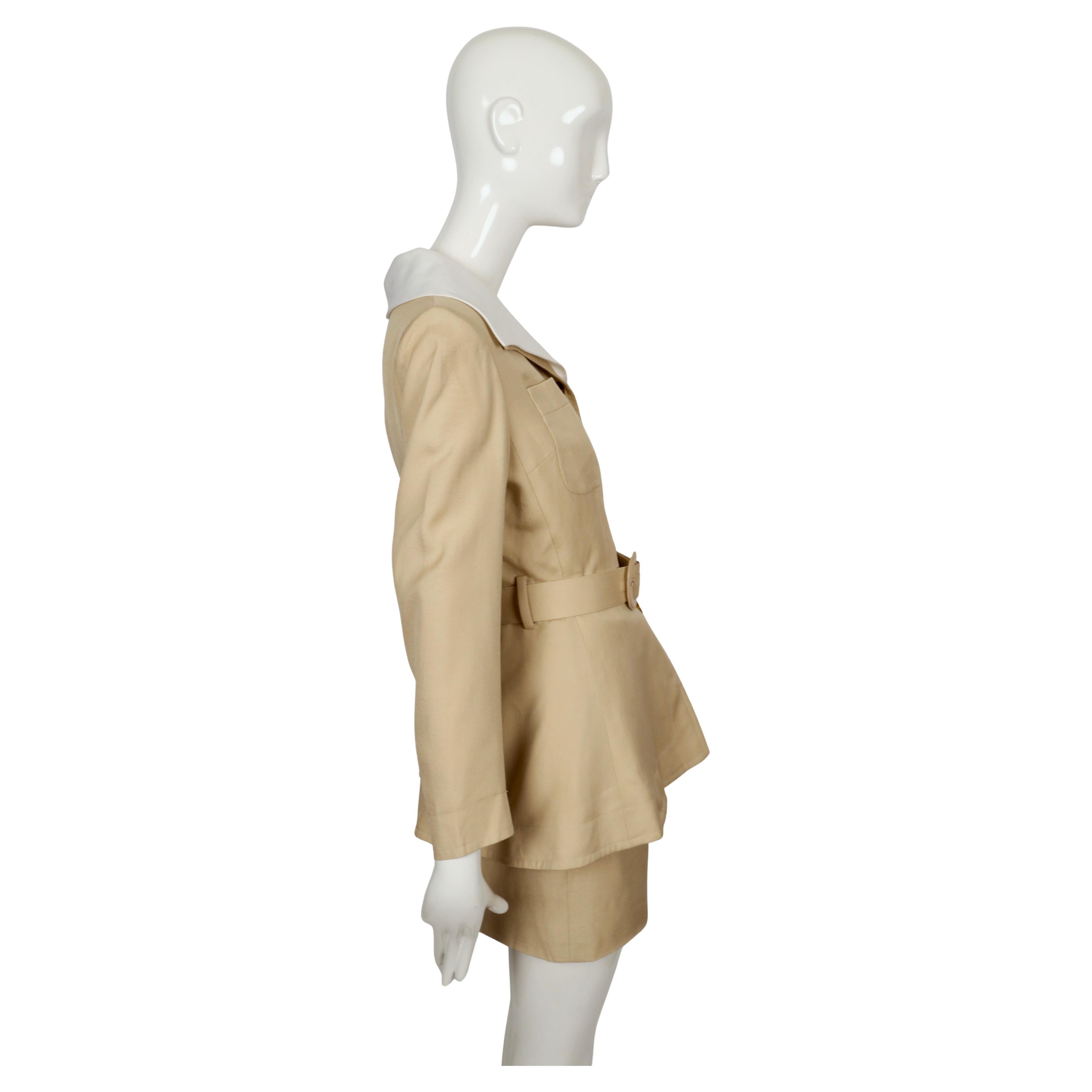 1993 JACQUES FATH mini skirt suit For Sale 2