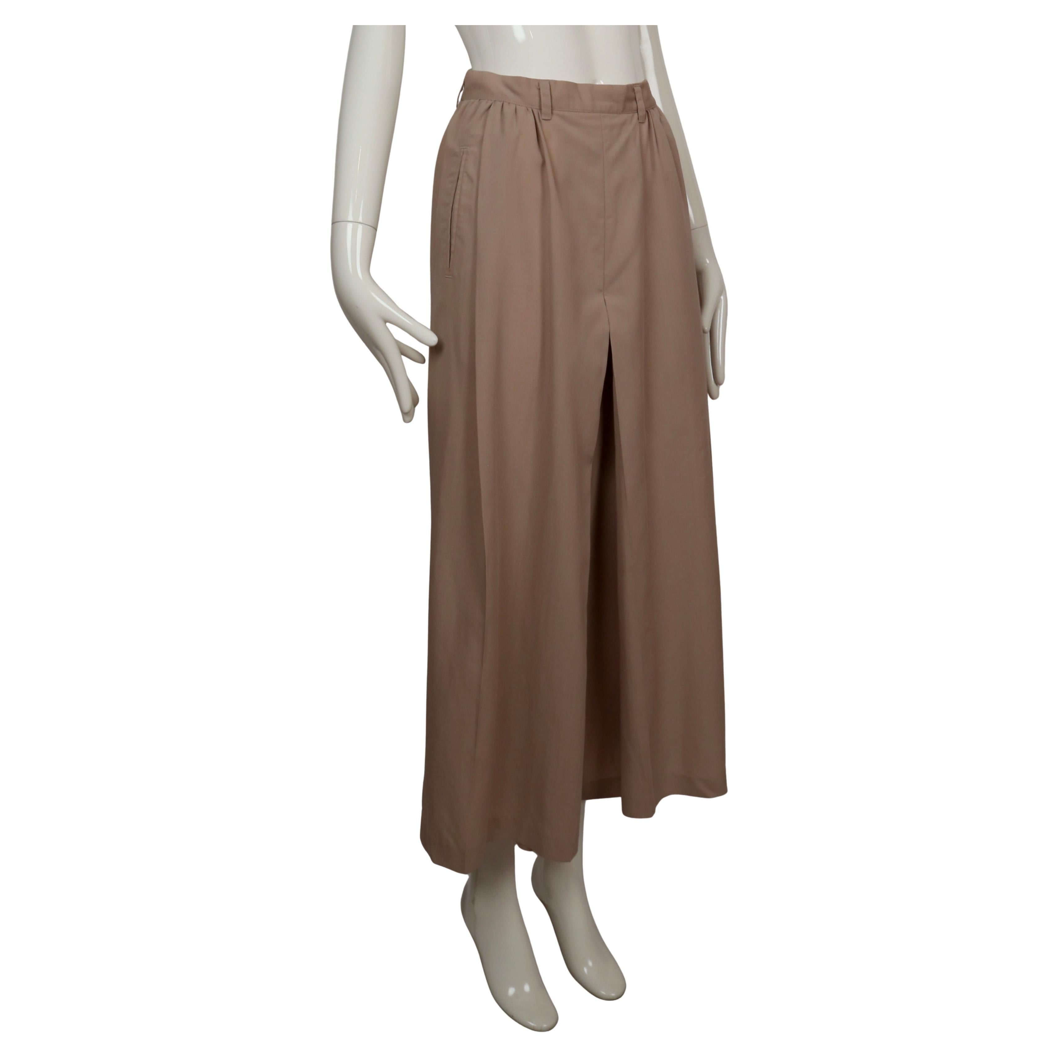 da uomo o donna Pantaloni a gamba ultralarga Yohji Yamamoto, anni '80, di colore marrone chiaro in vendita