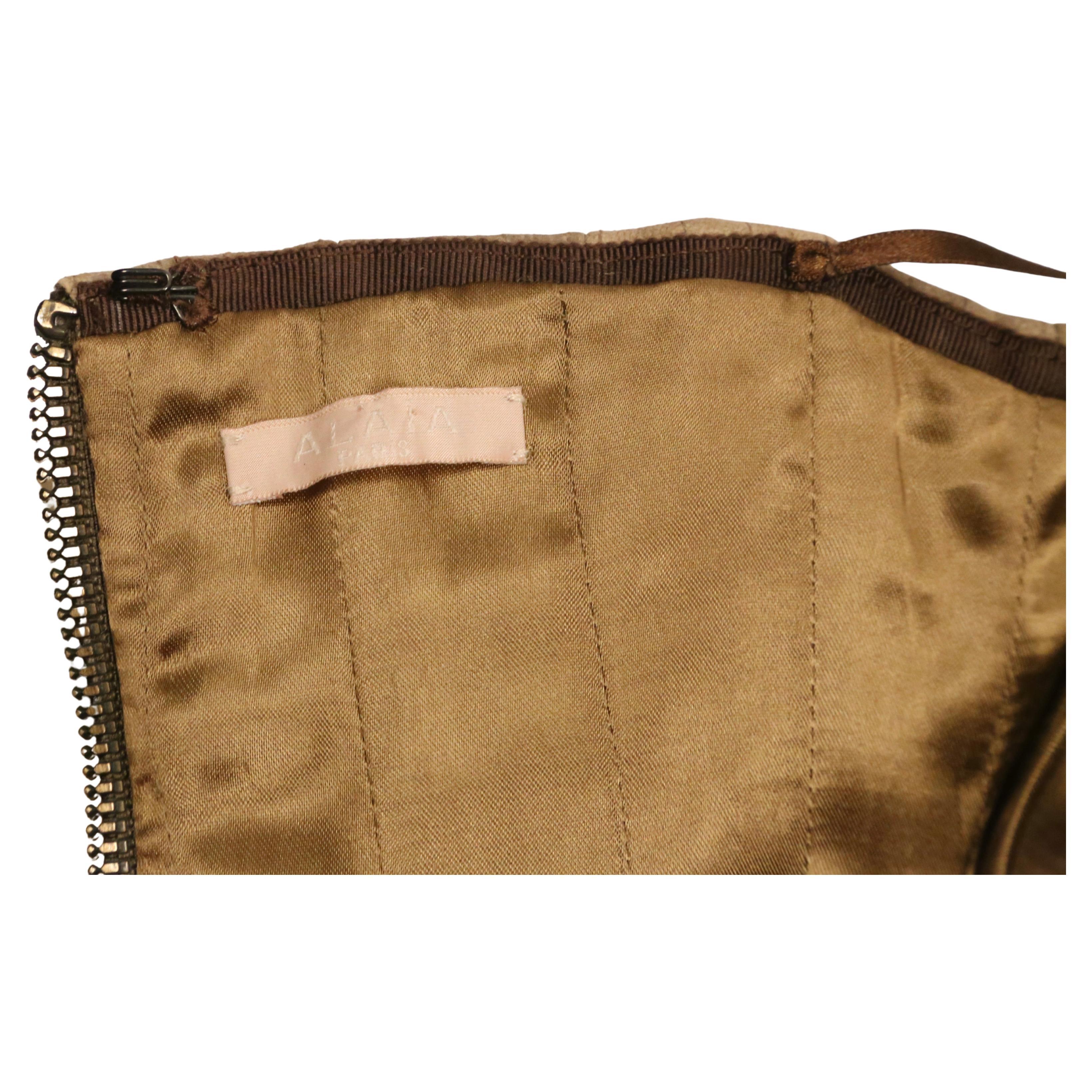 neu 2007 Azzedine Alaia Hirschleder RUNWAY Korsettrock im Angebot 7