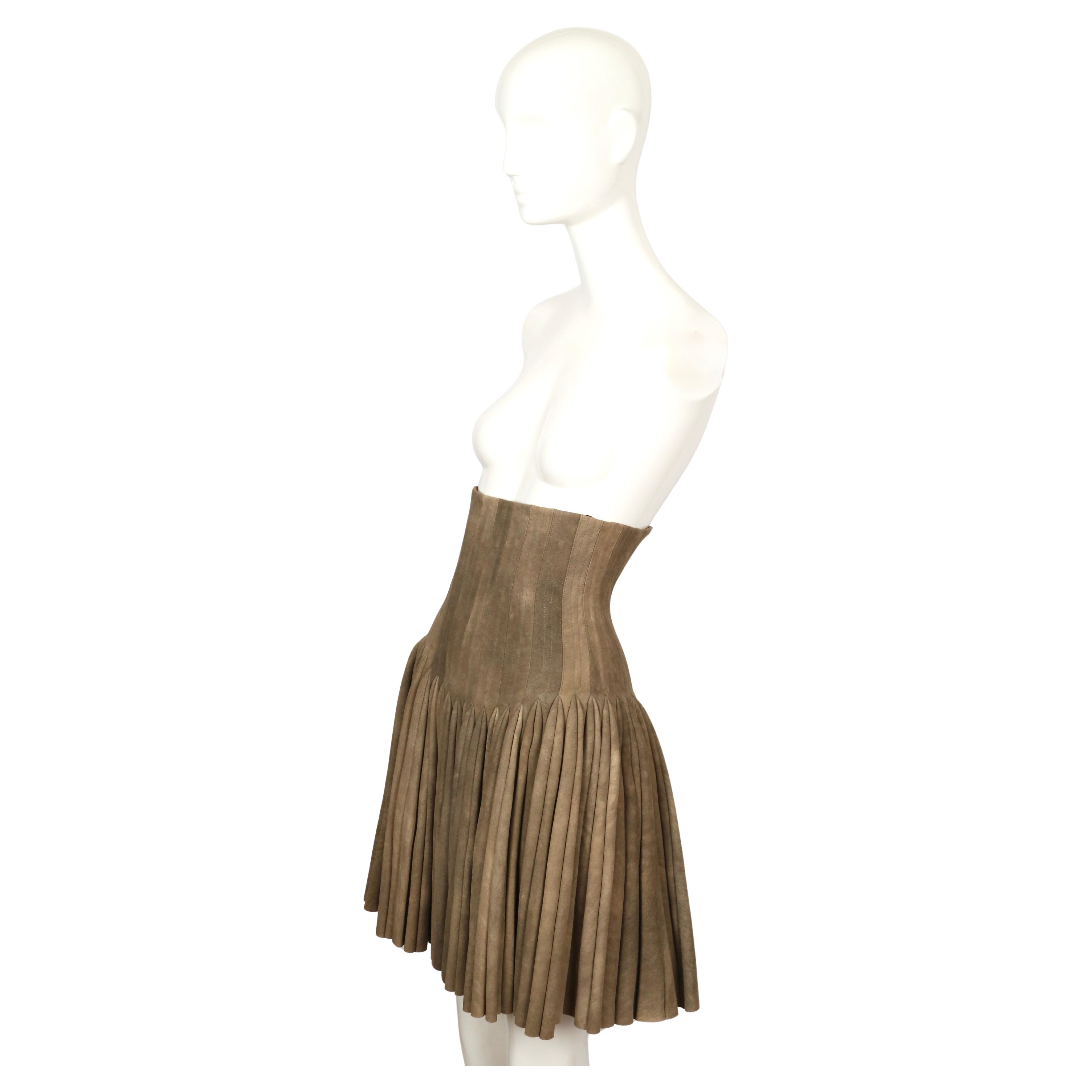neu 2007 Azzedine Alaia Hirschleder RUNWAY Korsettrock im Angebot 4
