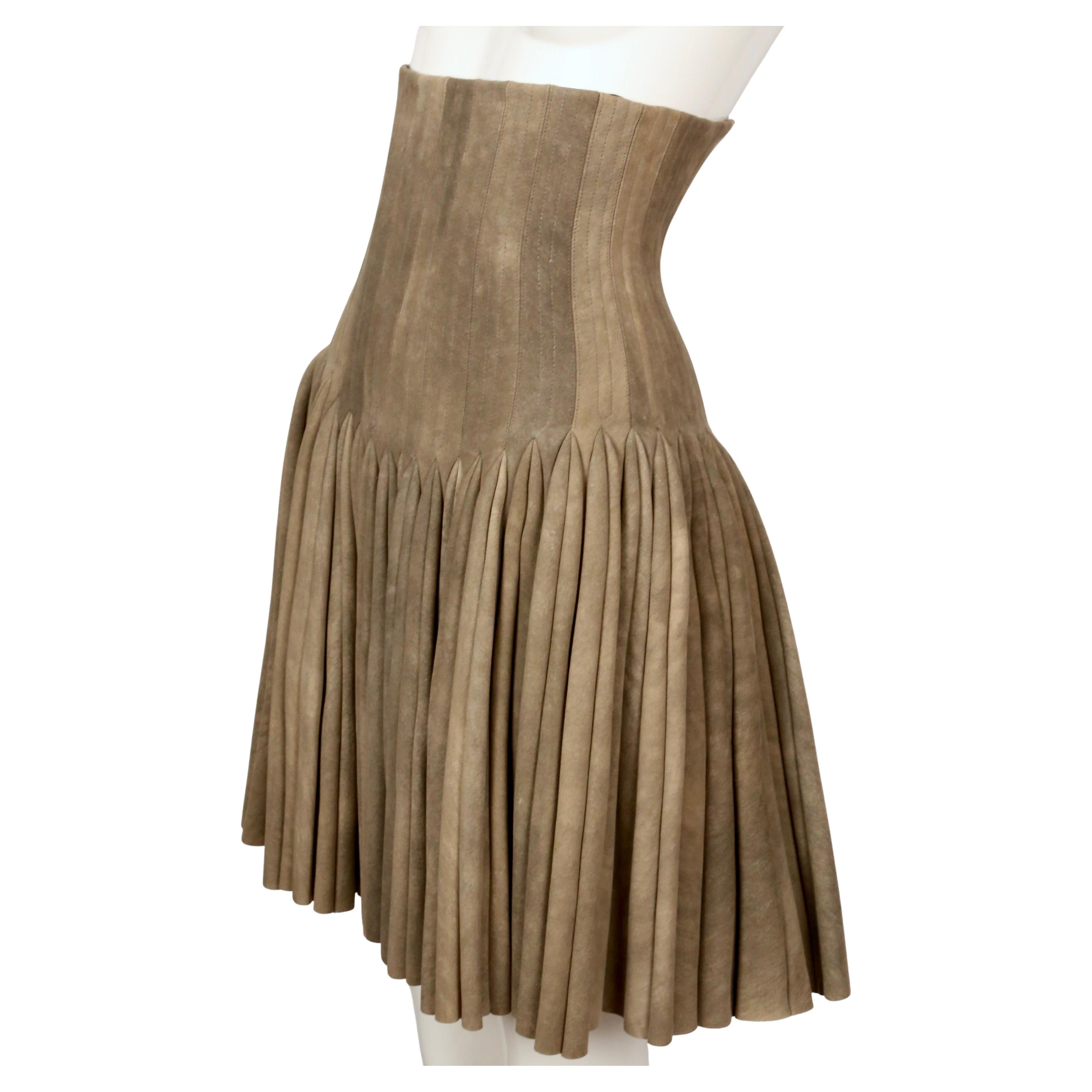 neu 2007 Azzedine Alaia Hirschleder RUNWAY Korsettrock im Angebot 3