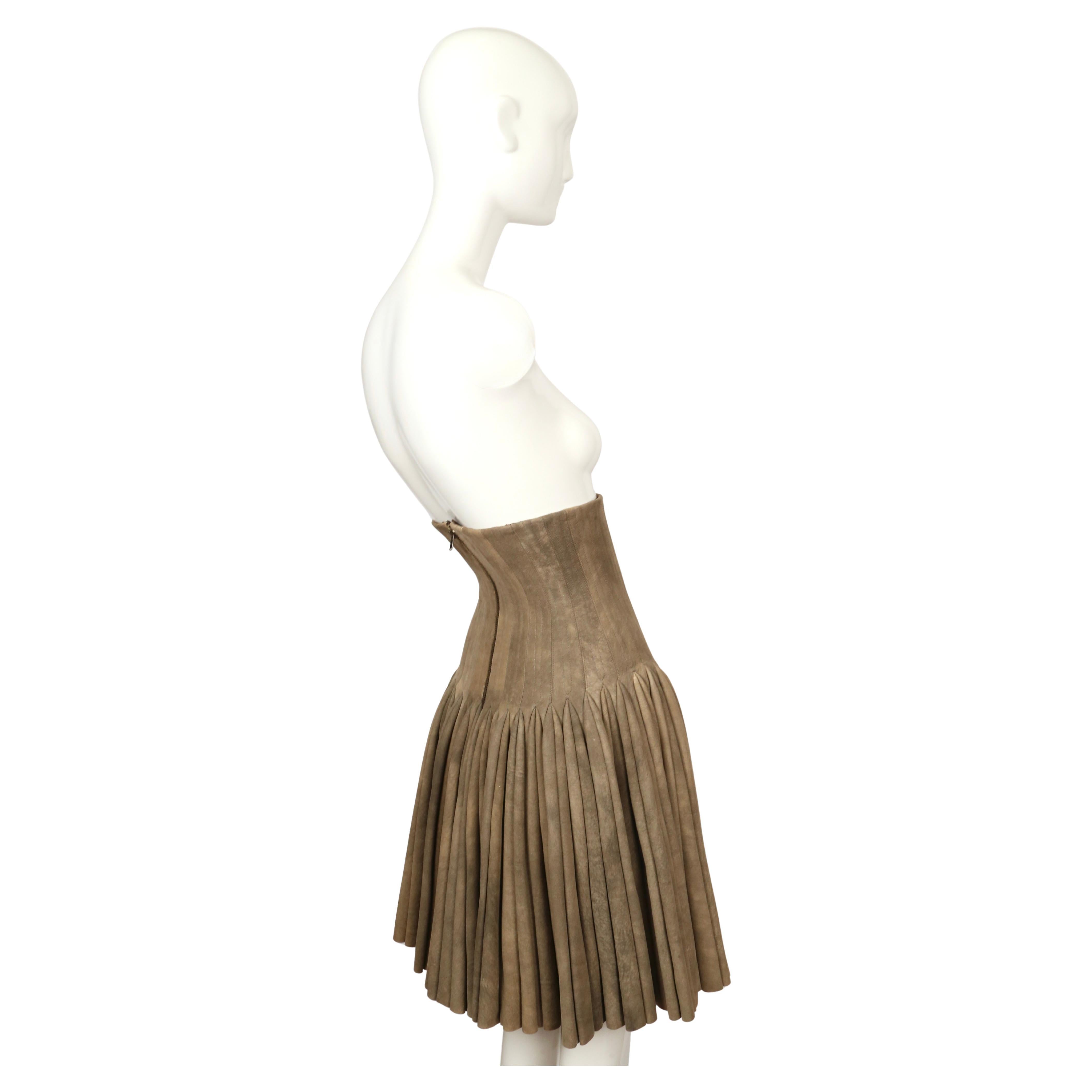 neu 2007 Azzedine Alaia Hirschleder RUNWAY Korsettrock Damen im Angebot