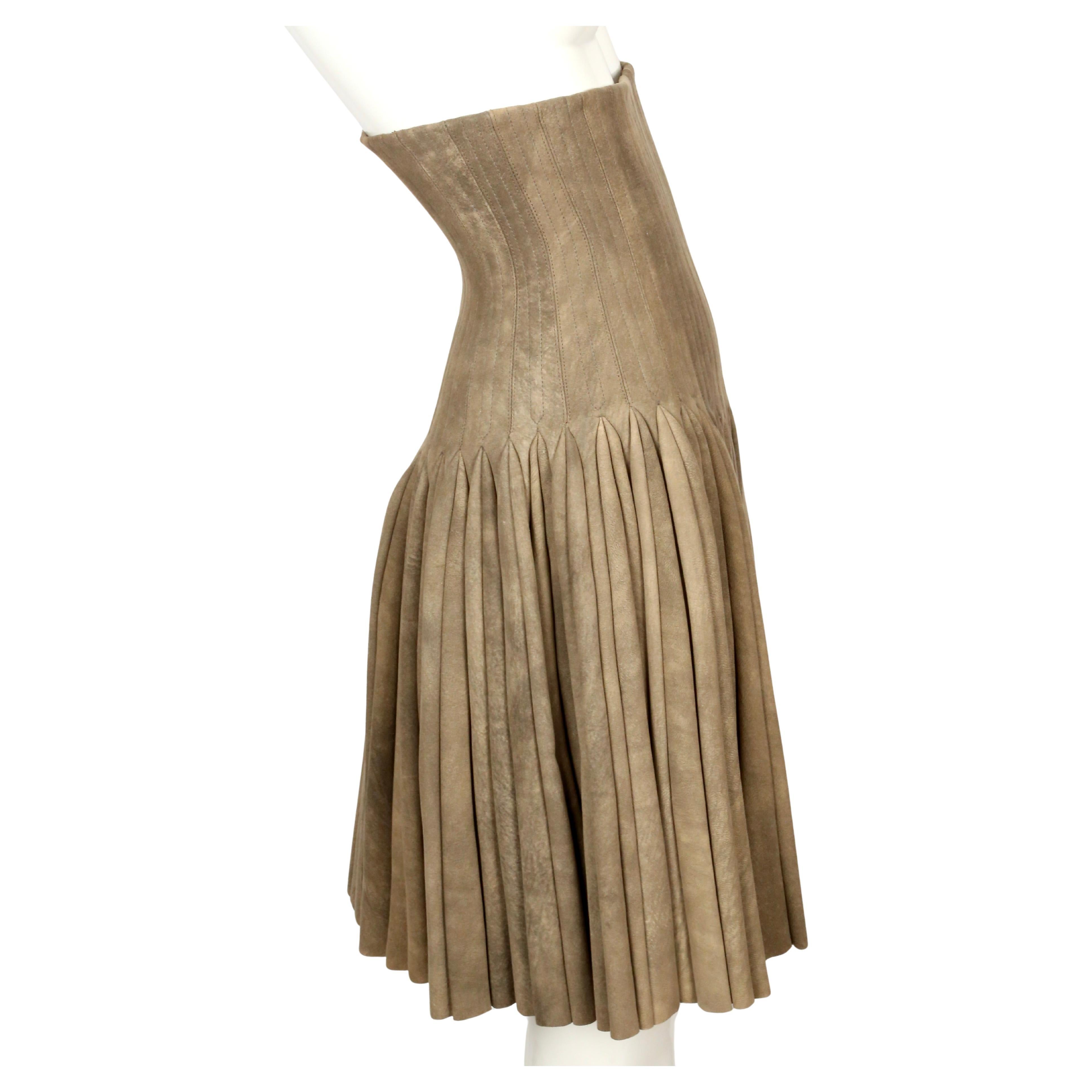 neu 2007 Azzedine Alaia Hirschleder RUNWAY Korsettrock im Angebot 1