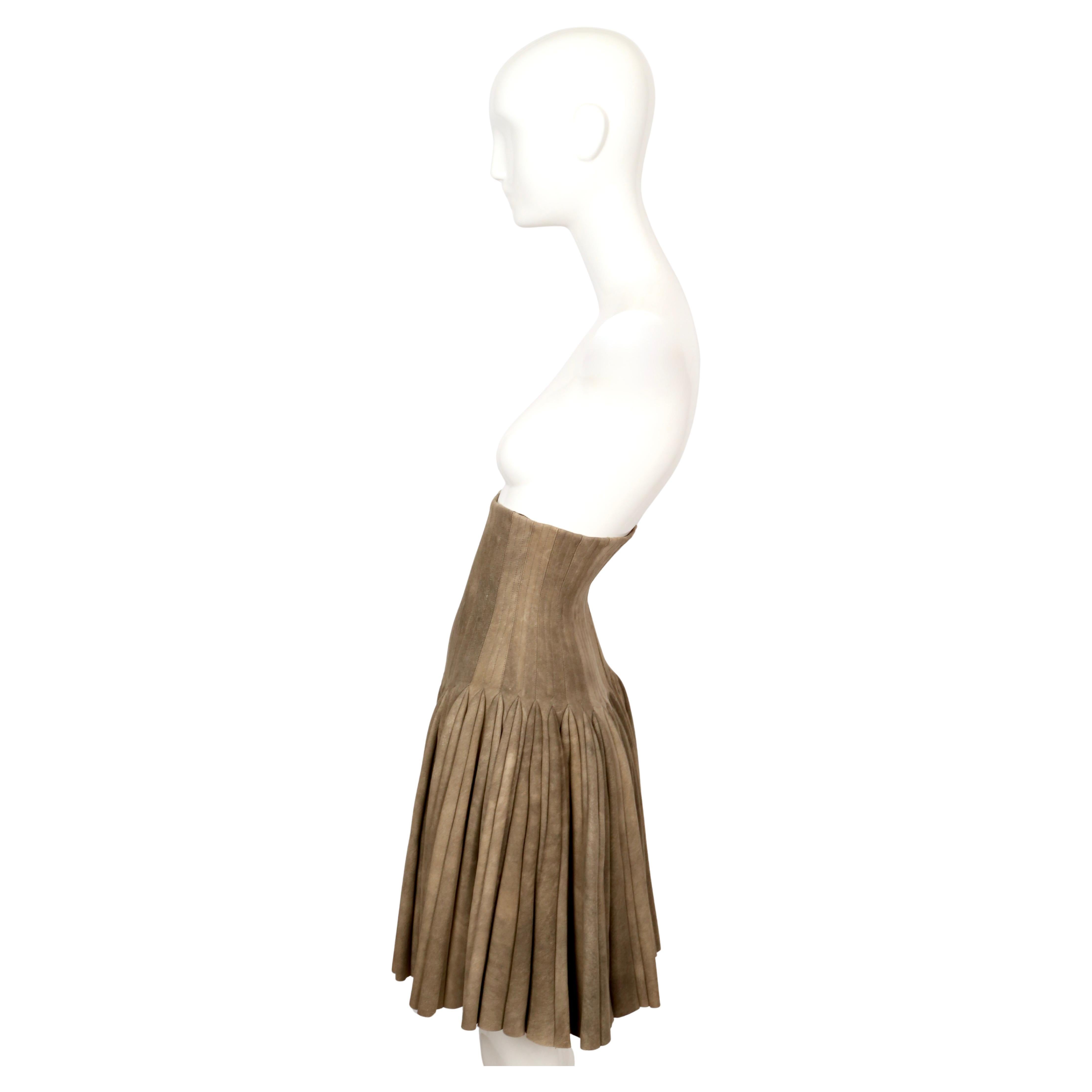 neu 2007 Azzedine Alaia Hirschleder RUNWAY Korsettrock im Angebot 5