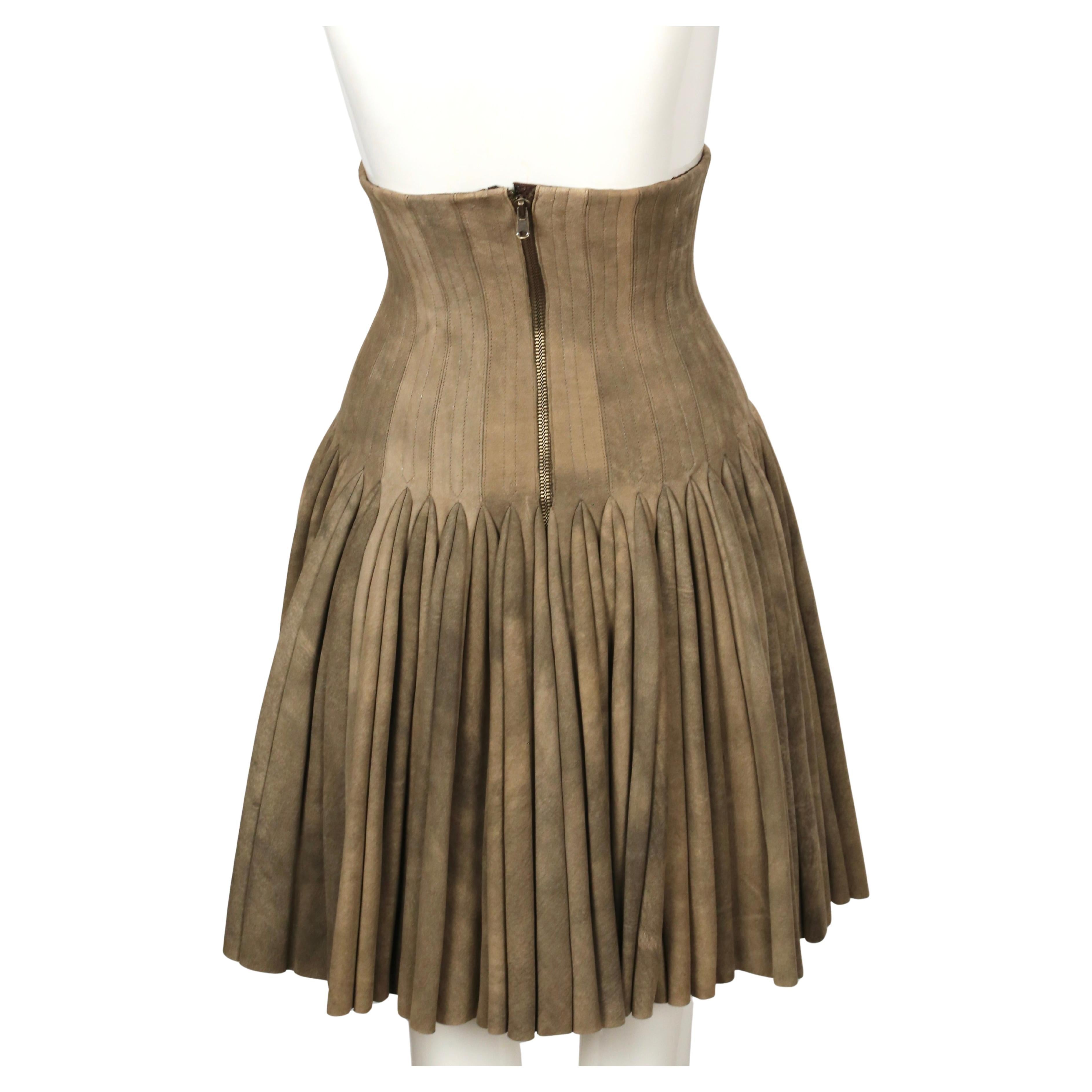 neu 2007 Azzedine Alaia Hirschleder RUNWAY Korsettrock im Angebot 6