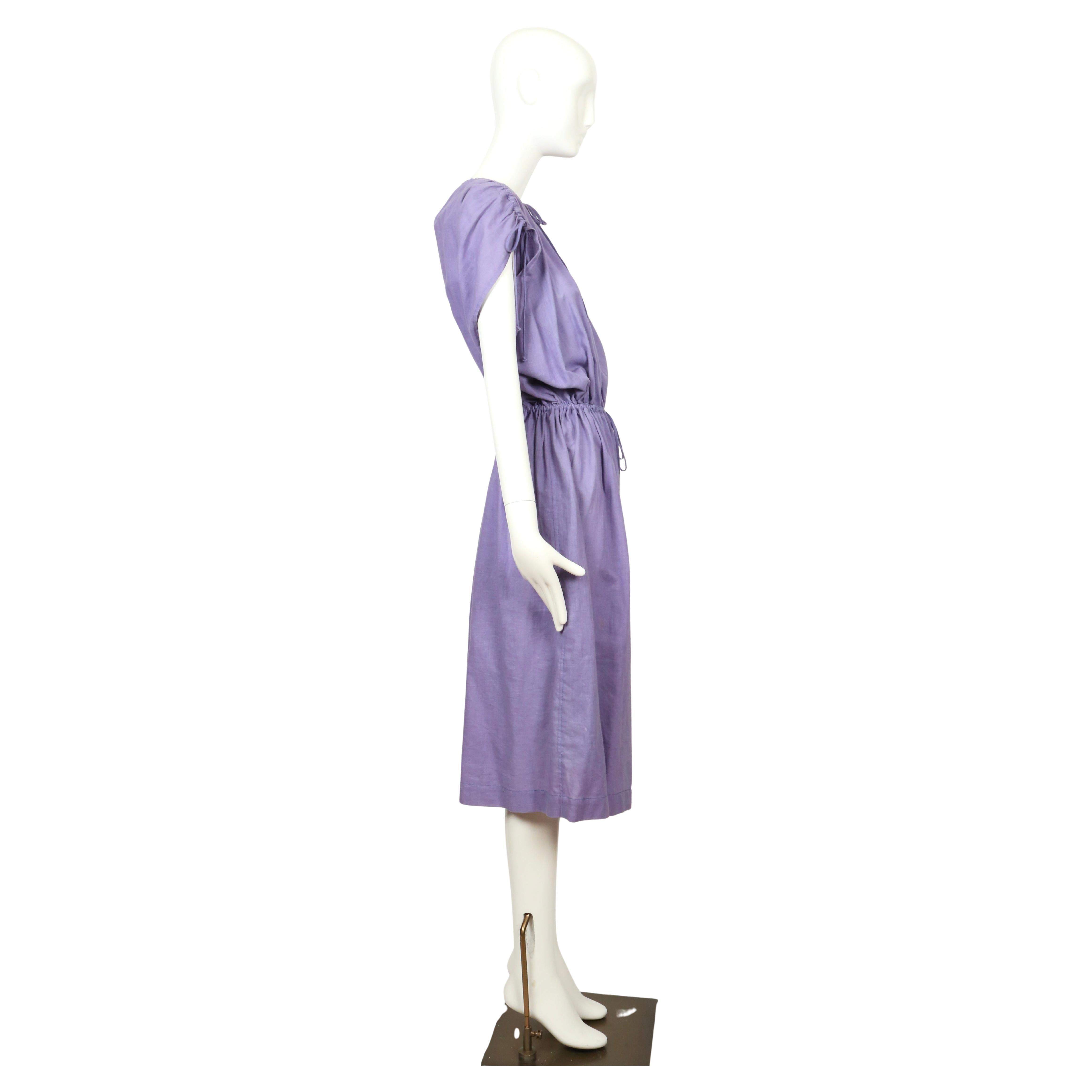 NEW 1970's YVES SAINT LAURENT Rive Gauche Kleid aus Baumwollgaze Damen im Angebot