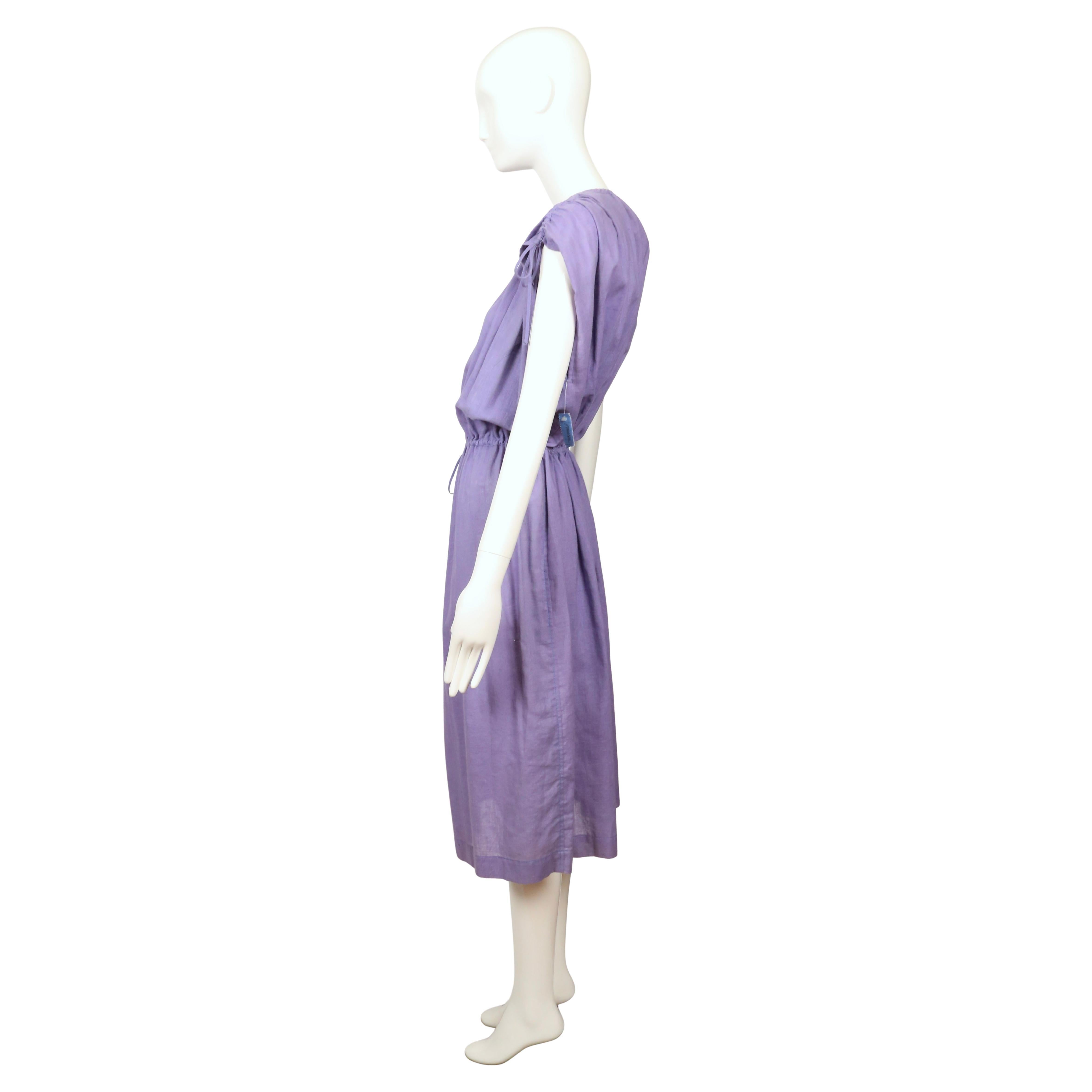 NEW 1970's YVES SAINT LAURENT Rive Gauche Kleid aus Baumwollgaze im Angebot 4