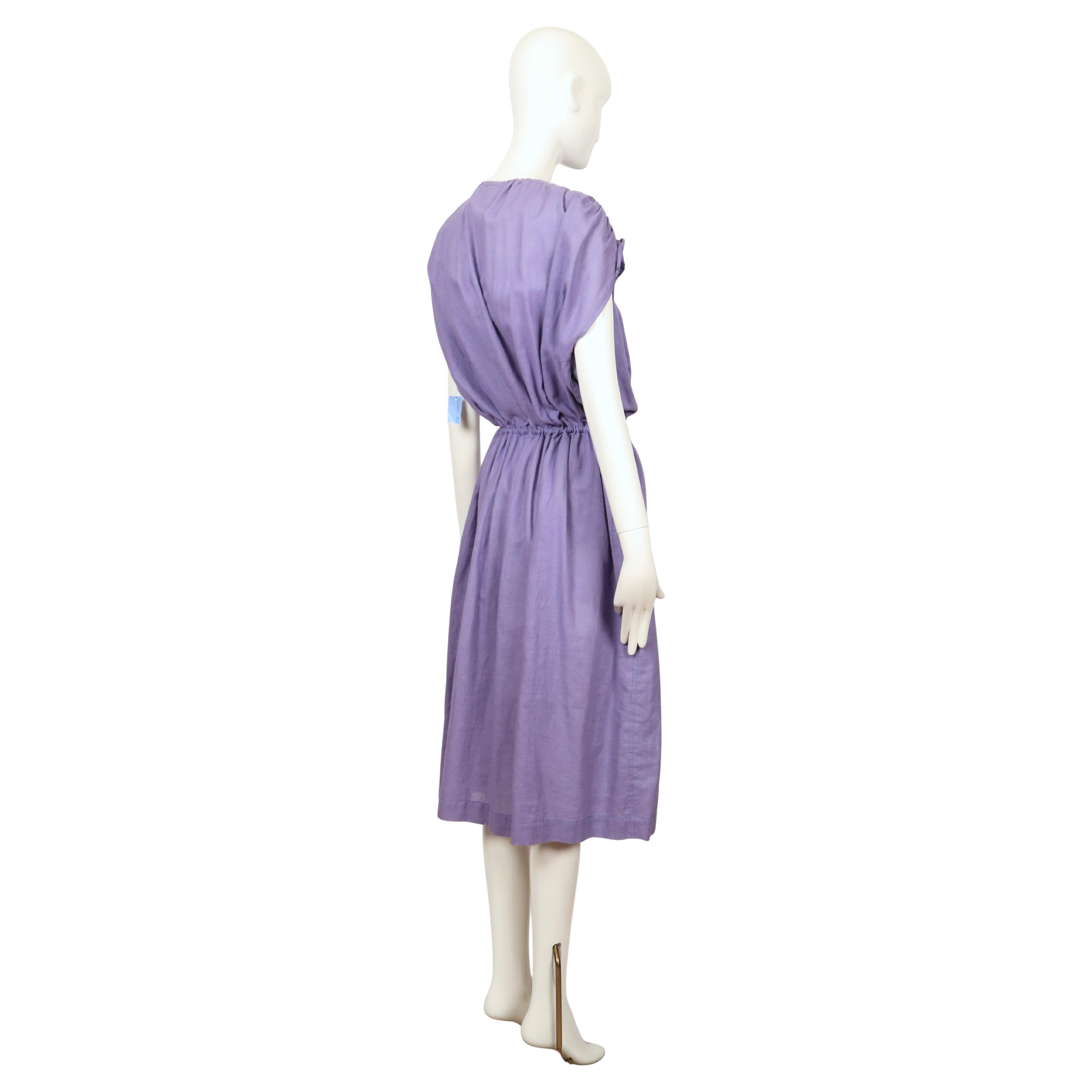 NEW 1970's YVES SAINT LAURENT Rive Gauche Kleid aus Baumwollgaze im Angebot 1