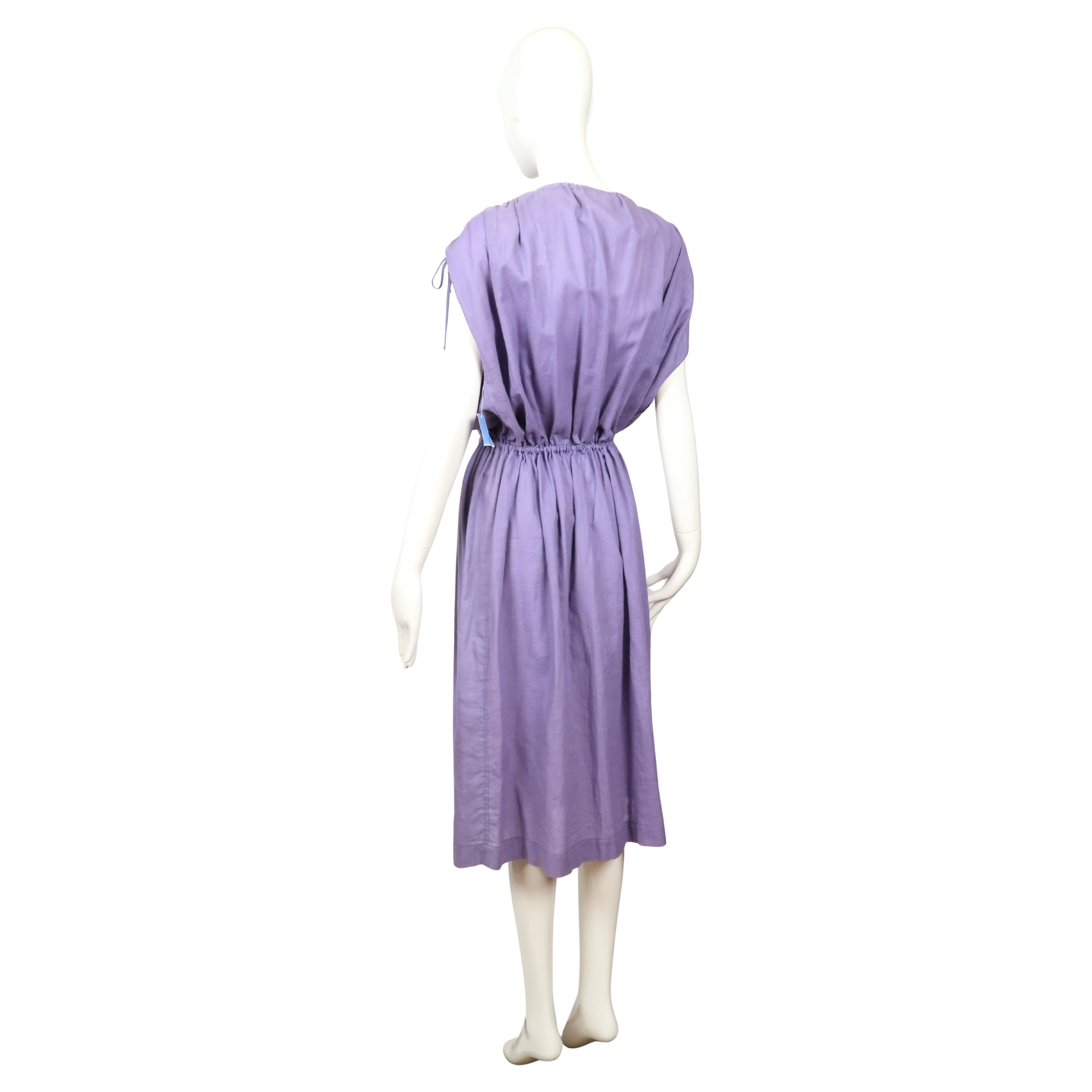 NEW 1970's YVES SAINT LAURENT Rive Gauche Kleid aus Baumwollgaze im Angebot 5