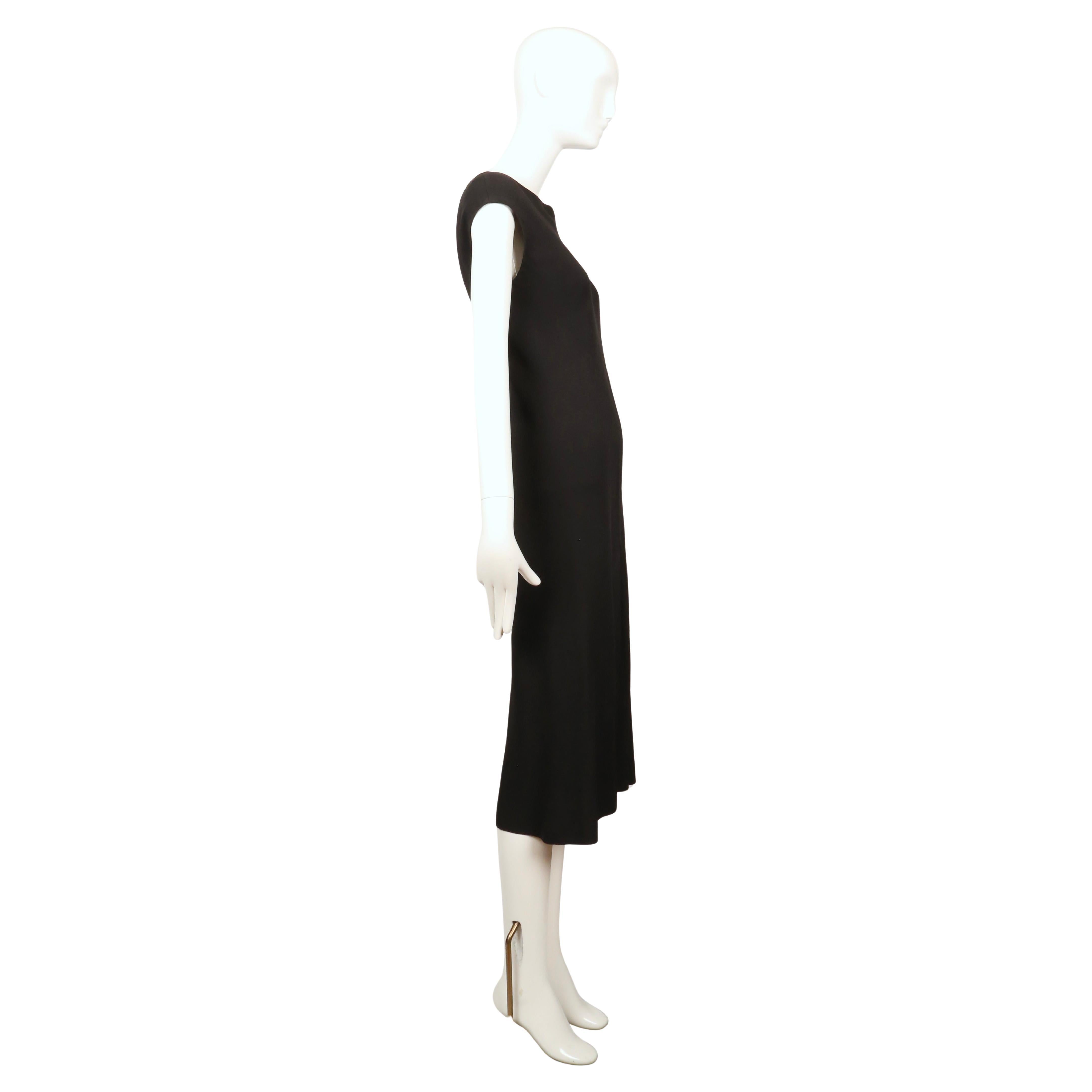 Abito anni '70 di Halston in seta nera tagliata in sbieco con spacco alto In condizioni buone in vendita a San Fransisco, CA