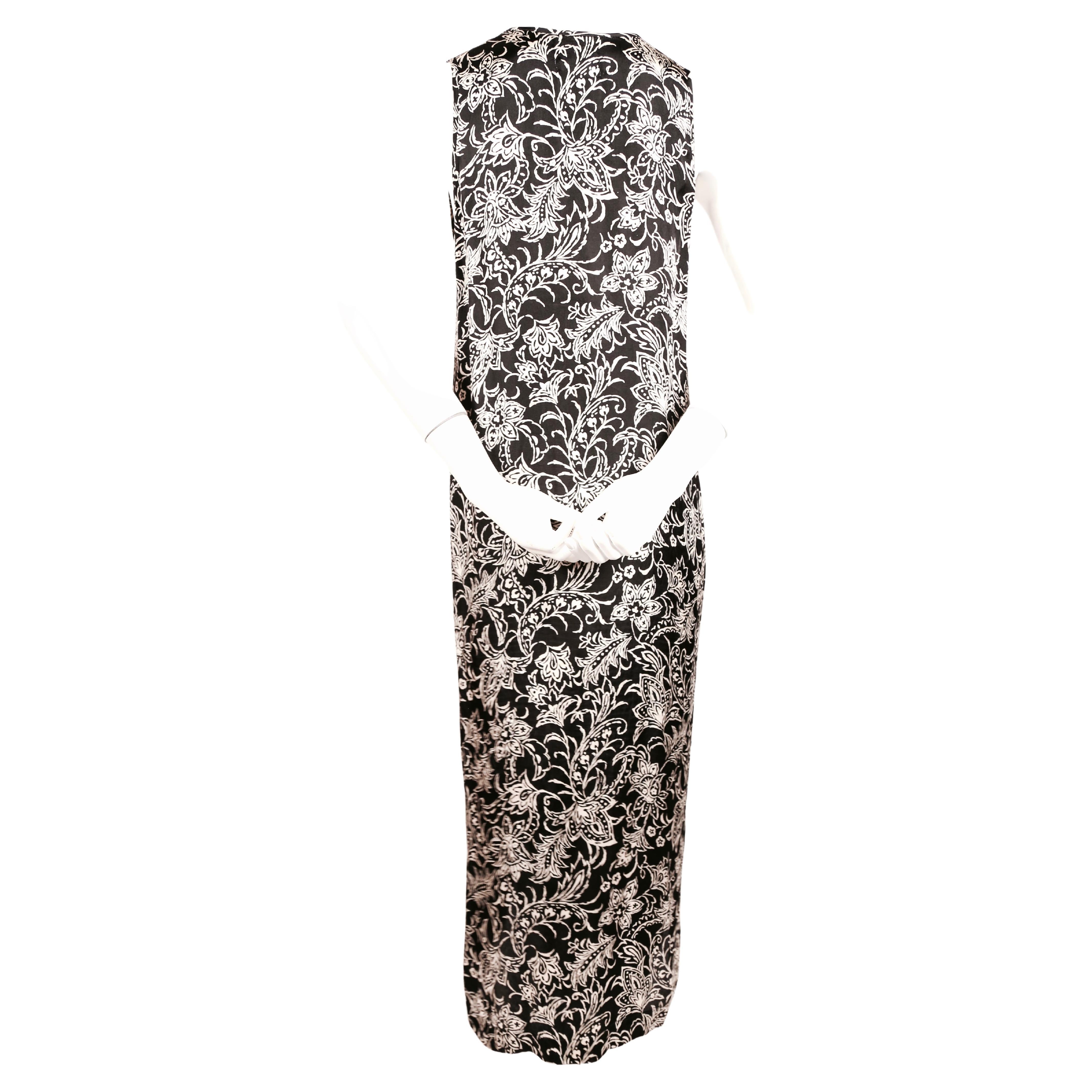 Noir COMME DES GARCONS robe de chambre imprimée abstraite des années 1980 en vente