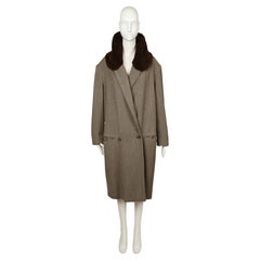 1988 ROMEO GIGLI oversized wool coat with mohair collar