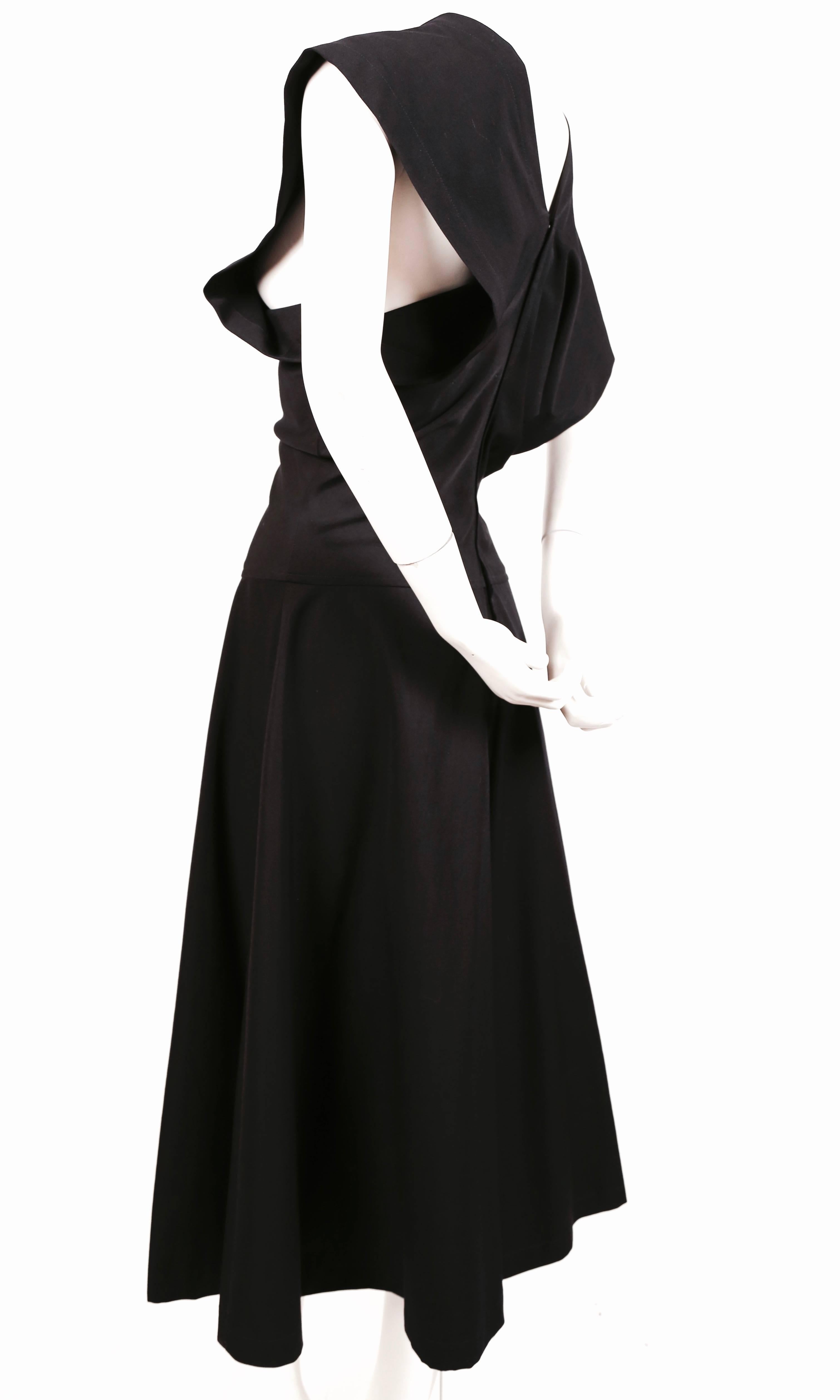 Black 1990 COMME DES GARCONS asymetrical black dress