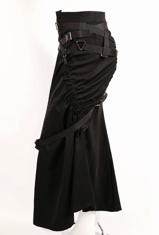 2003 JUNYA WATANABE Comme Des Garcons black nylon parachute skirt 