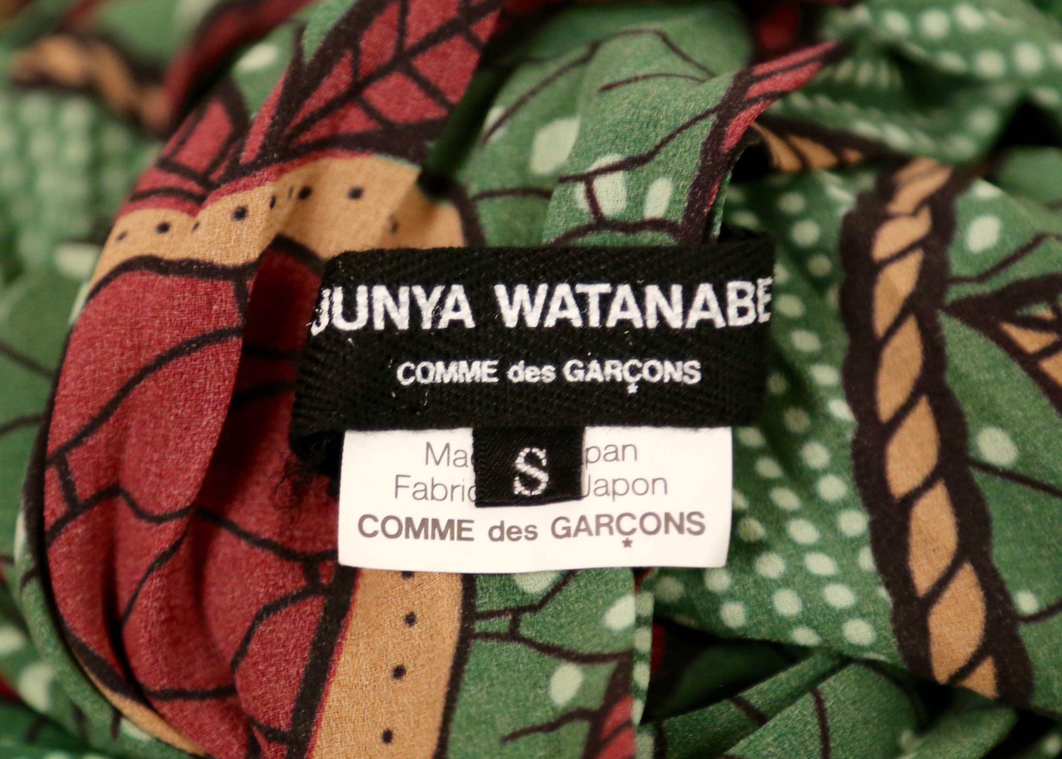 Women's or Men's 2009 JUNYA WATANABE pleated and draped tribal printed runway dress