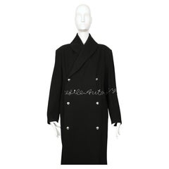 1986 YOHJI YAMAMOTO black coat with embroidered detail