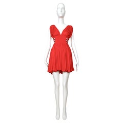 2004 AZZEDINE ALAIA edition red Grecian 'Goddess' dress