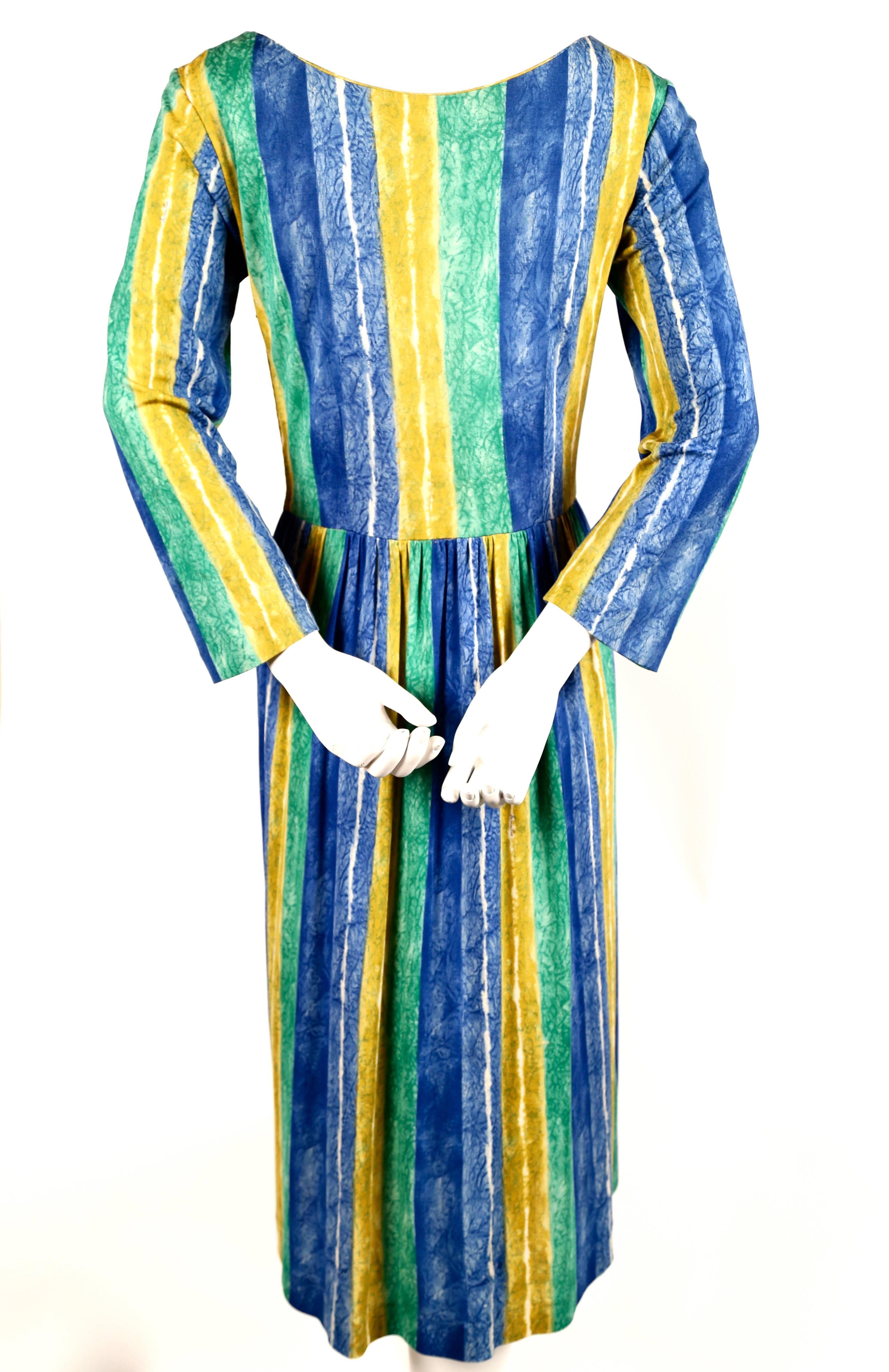 1960's EMILIO PUCCI printed silk jersey dress In Good Condition In San Fransisco, CA