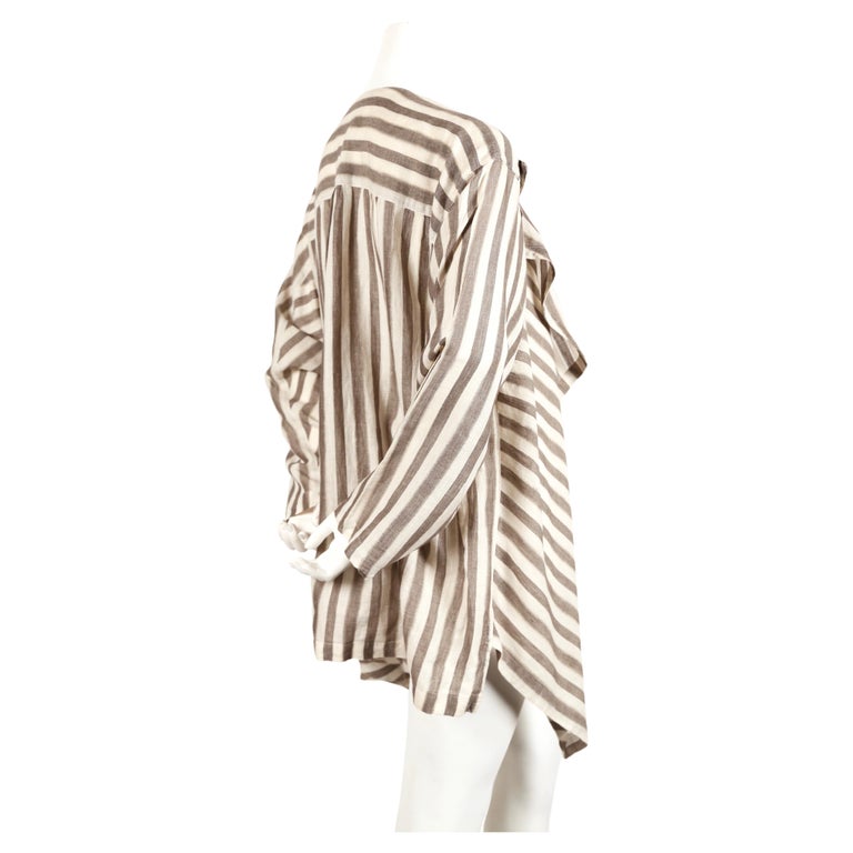 1980's ISSEY MIYAKE lightweight striped cotton jacket For Sale at 1stDibs