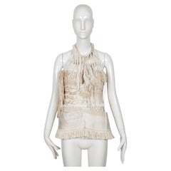 Haut dos nu de défilé CELINE 2011, créé par Phoebe Philo, tissé à la main dans un mélange de fibres