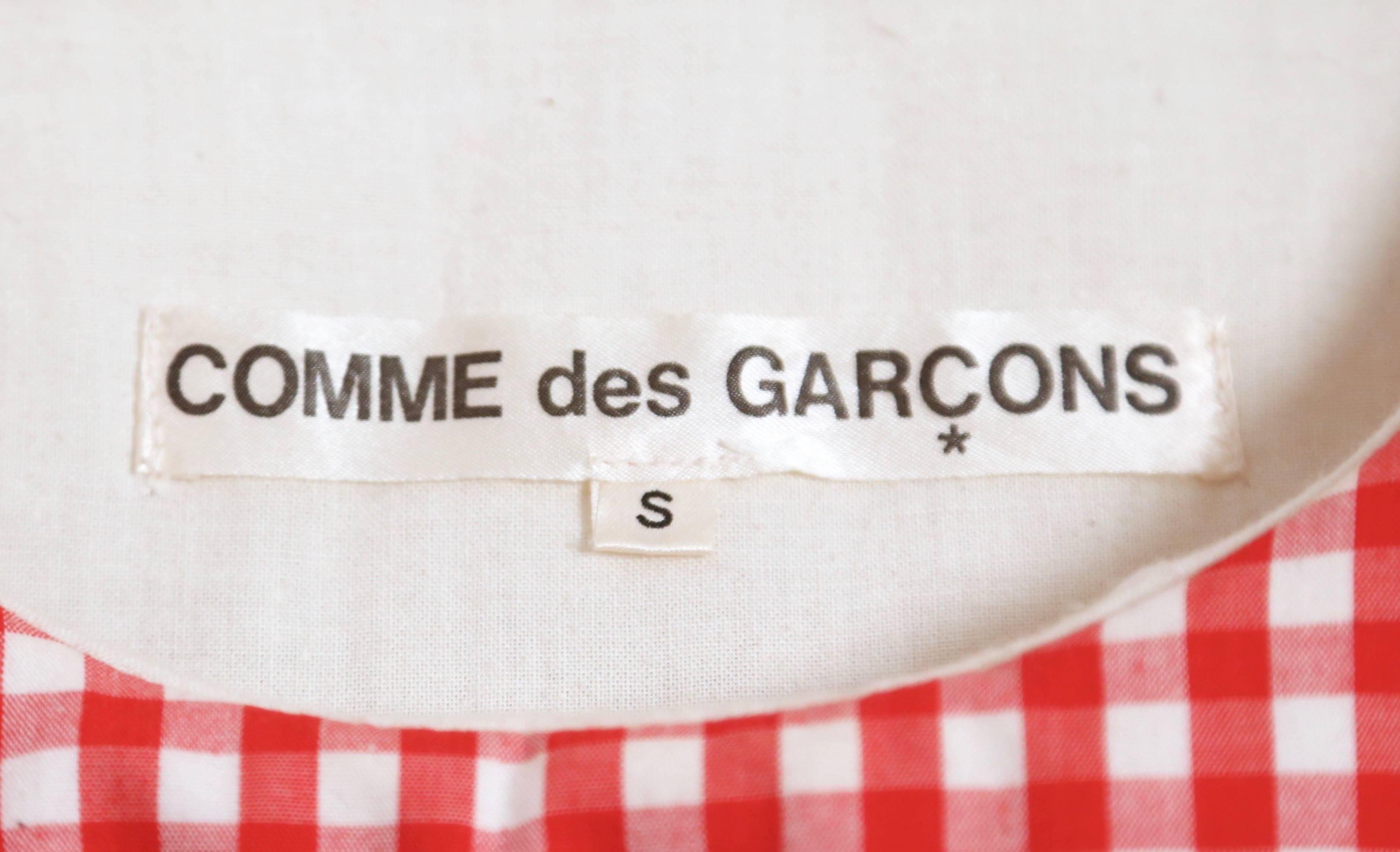 1997 COMME DES GARCONS red gingham padded dress 'BODY MEETS DRESS' 1