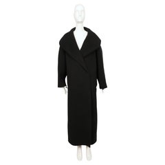 AZZEDINE ALAIA by Pieter Mulier black wool ankle length cocoon coat