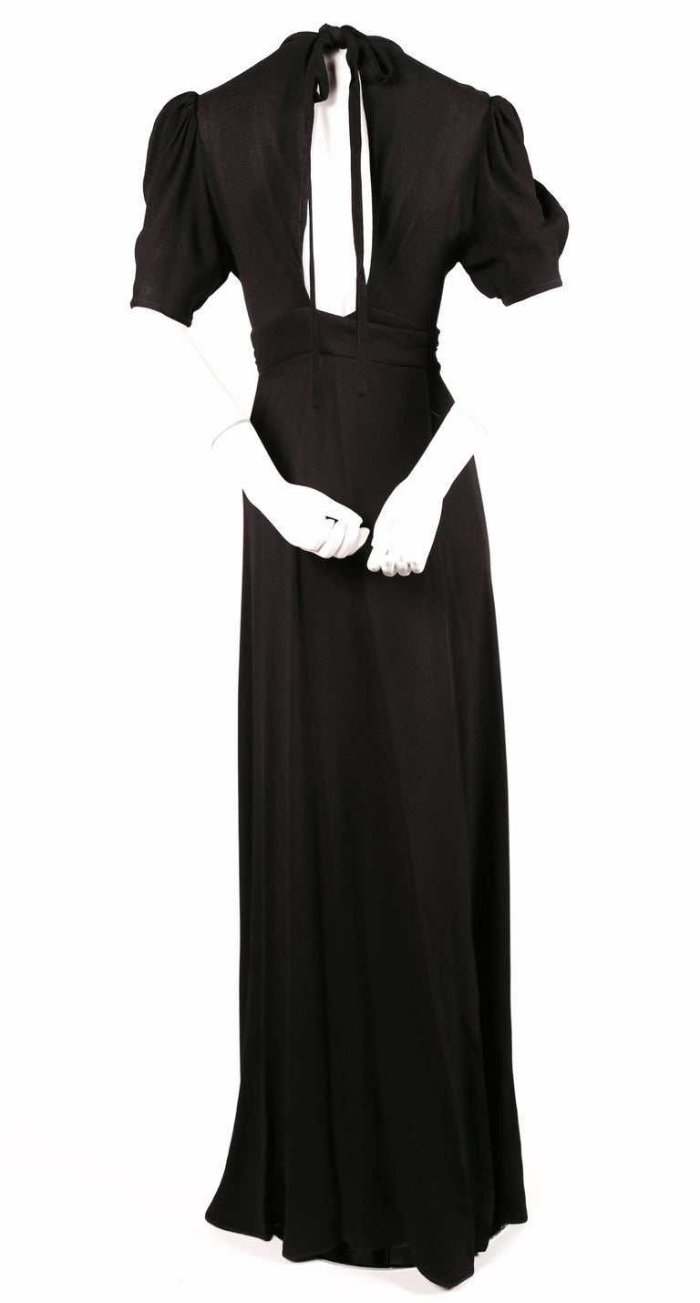 1970s Ossie Wrap Dress - Black