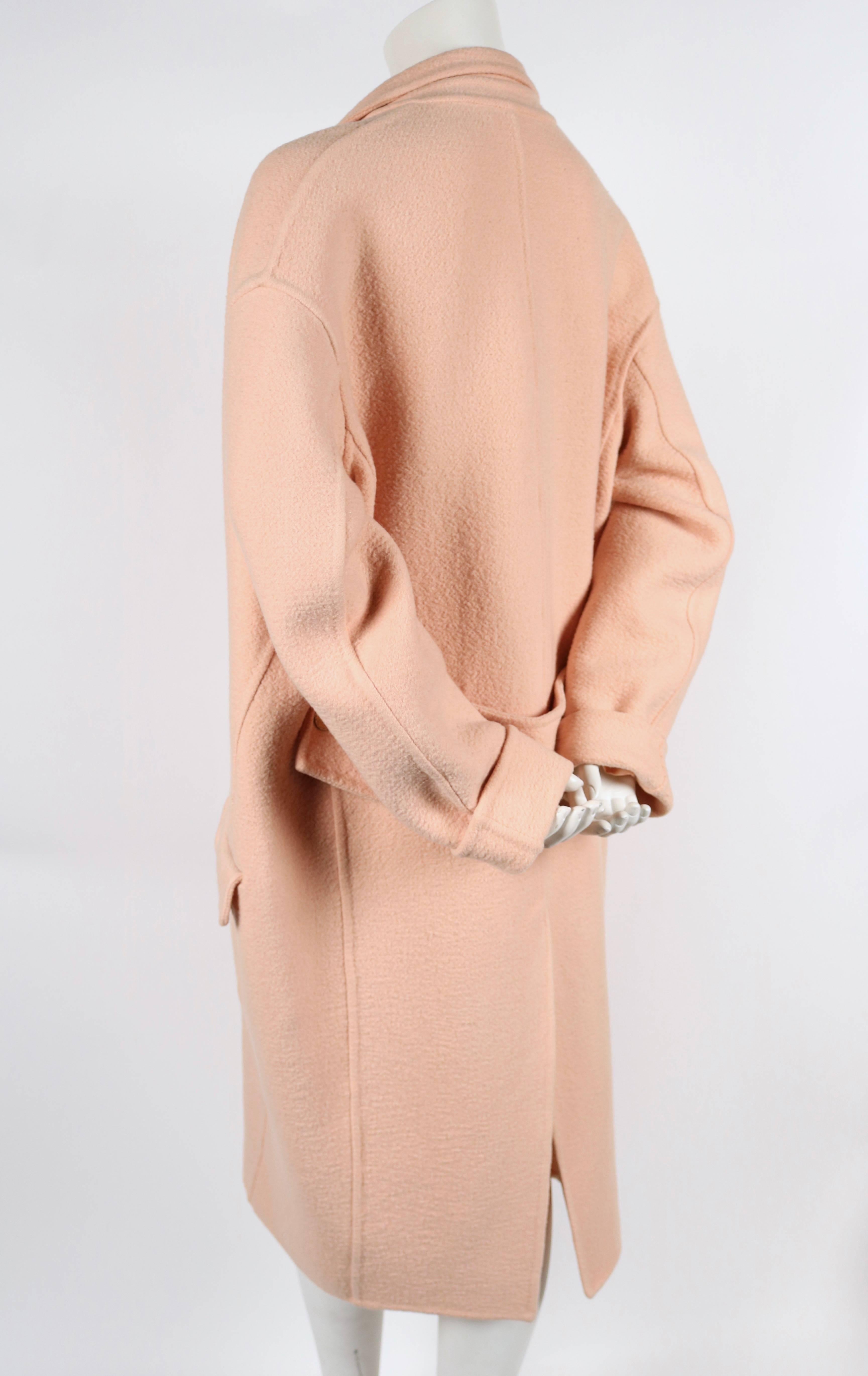 Orange CELINE blush cashmere runway coat - 2013