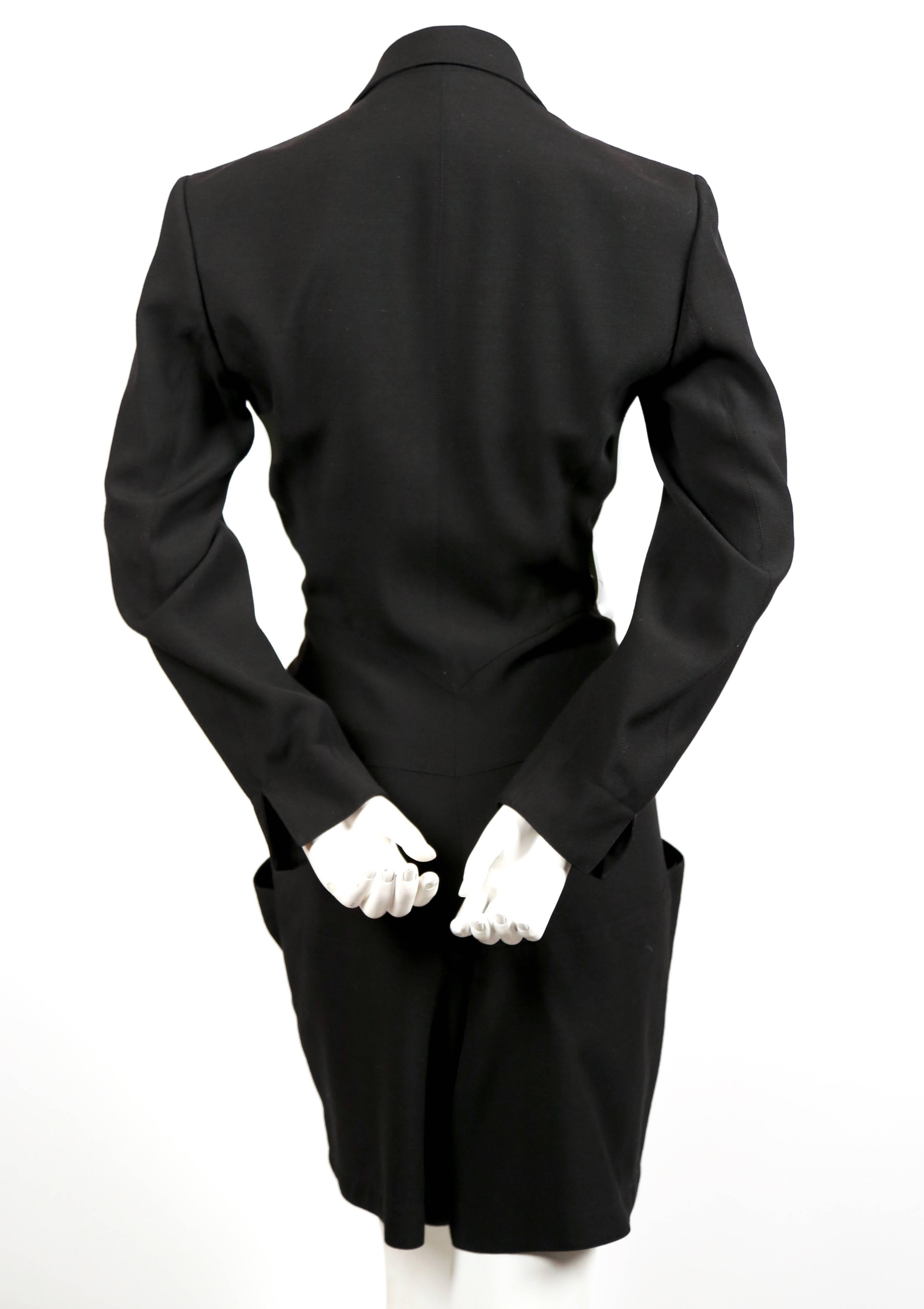 1989 AZZEDINE ALAIA black one piece romper suit In Excellent Condition In San Fransisco, CA